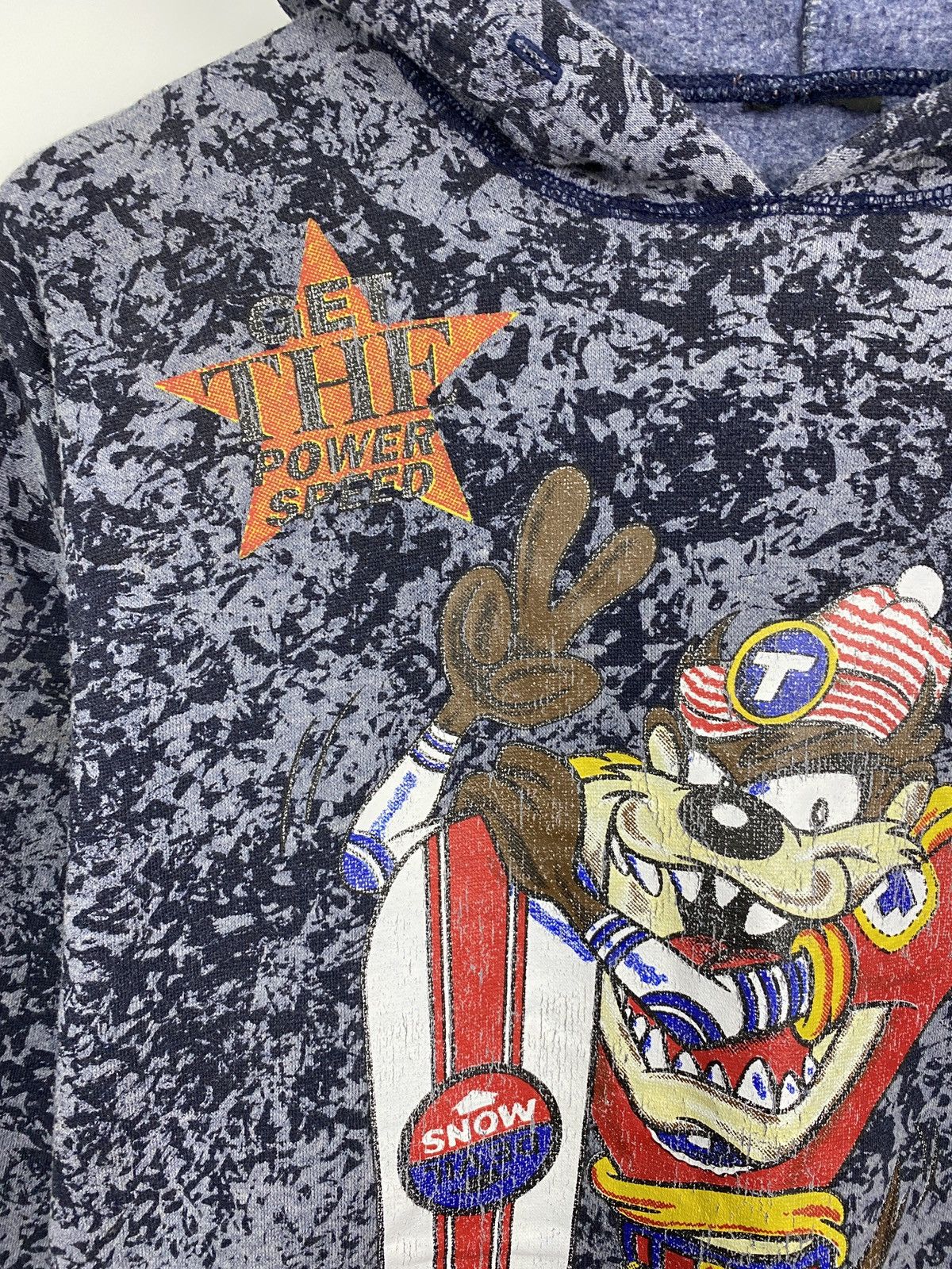 Warner Bros 🇺🇸 Vintage 90s Taz Snowboard Looney Tunes Hoodie Y2K Rare Size US M / EU 48-50 / 2 - 5 Thumbnail