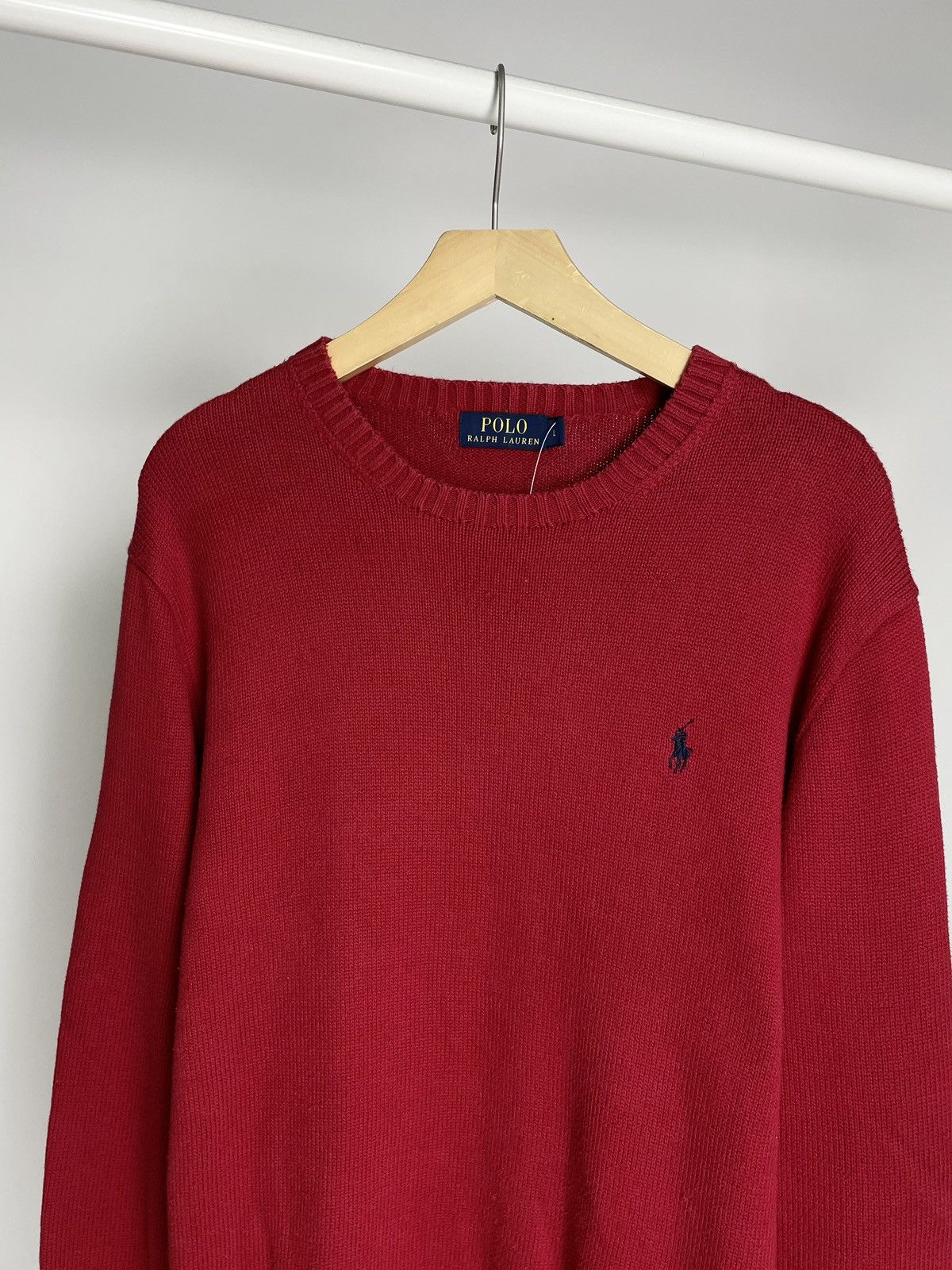 Polo Ralph Lauren Polo by Ralph Lauren ( Size M ) Vintage Red Knit Sweater Size US L / EU 52-54 / 3 - 3 Thumbnail