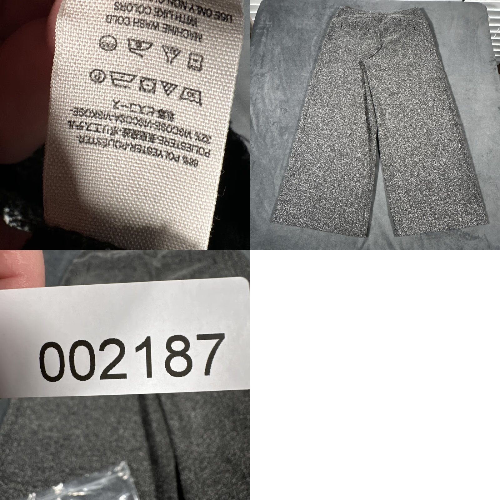 Free People Free People Pants Womens 10 Gray Herringbone Tweed Wide-Leg Dress Trousers with Pockets Size 32" / US 10 / IT 46 - 9 Thumbnail