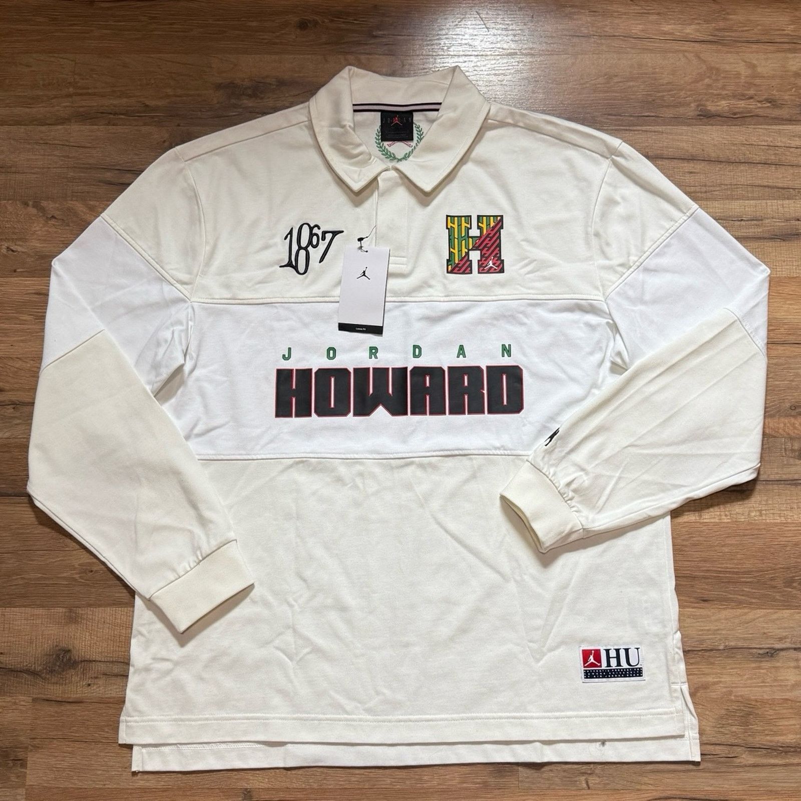 Jordan Brand Jordan Howard University Long Sleeve Rugby Shirt Size US L / EU 52-54 / 3 - 1 Thumbnail