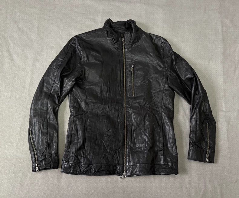 Yohji Yamamoto TETE HOMME Vintage Leather Motorcycle Jacket-2506 Size L / US 10 / IT 46 - 3 Thumbnail
