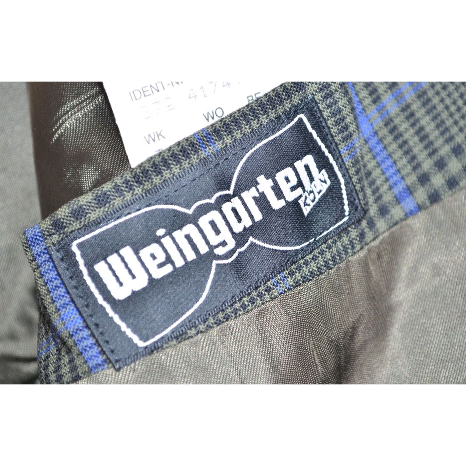 Hugo Boss VINTAGE Hugo Boss Jacket Men Wool Check Blazer UK44 / IT54 / US44 Size 54 Grey Blue Check Blazer Mens Vintage Wide Fit Size 54R - 5 Thumbnail