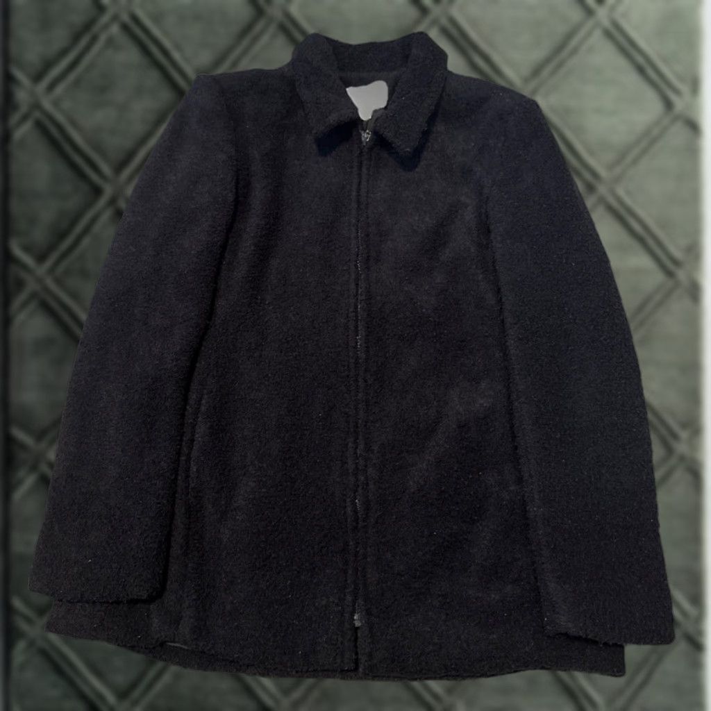 Vintage VINTAGE St. John’s Bay Jacket 90s Black Fleece Full Zip Lined Medium Women Size M / US 6-8 / IT 42-44 - 1 Thumbnail