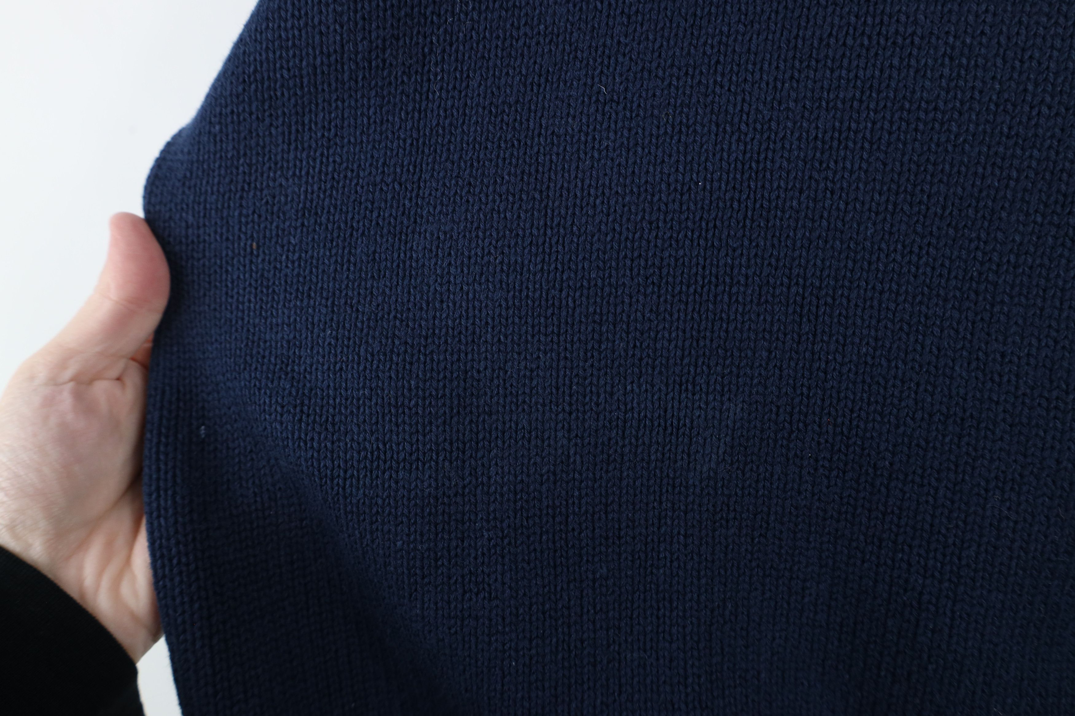 Vintage Vintage 90s Streetwear Cotton Knit Cardigan Sweater Blue Size L / US 10 / IT 46 - 7 Thumbnail
