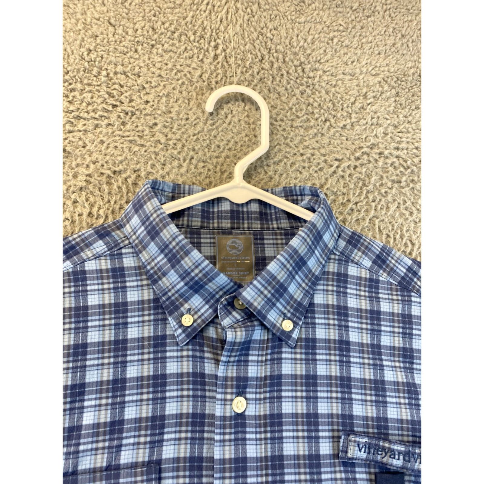 Vineyard Vines VINEYARD VINES Men’s Button-Up Shirt L Blue Check Whale Logo Long Sleeve Casual Fall Spring Winter Size US L / EU 52-54 / 3 - 5 Thumbnail