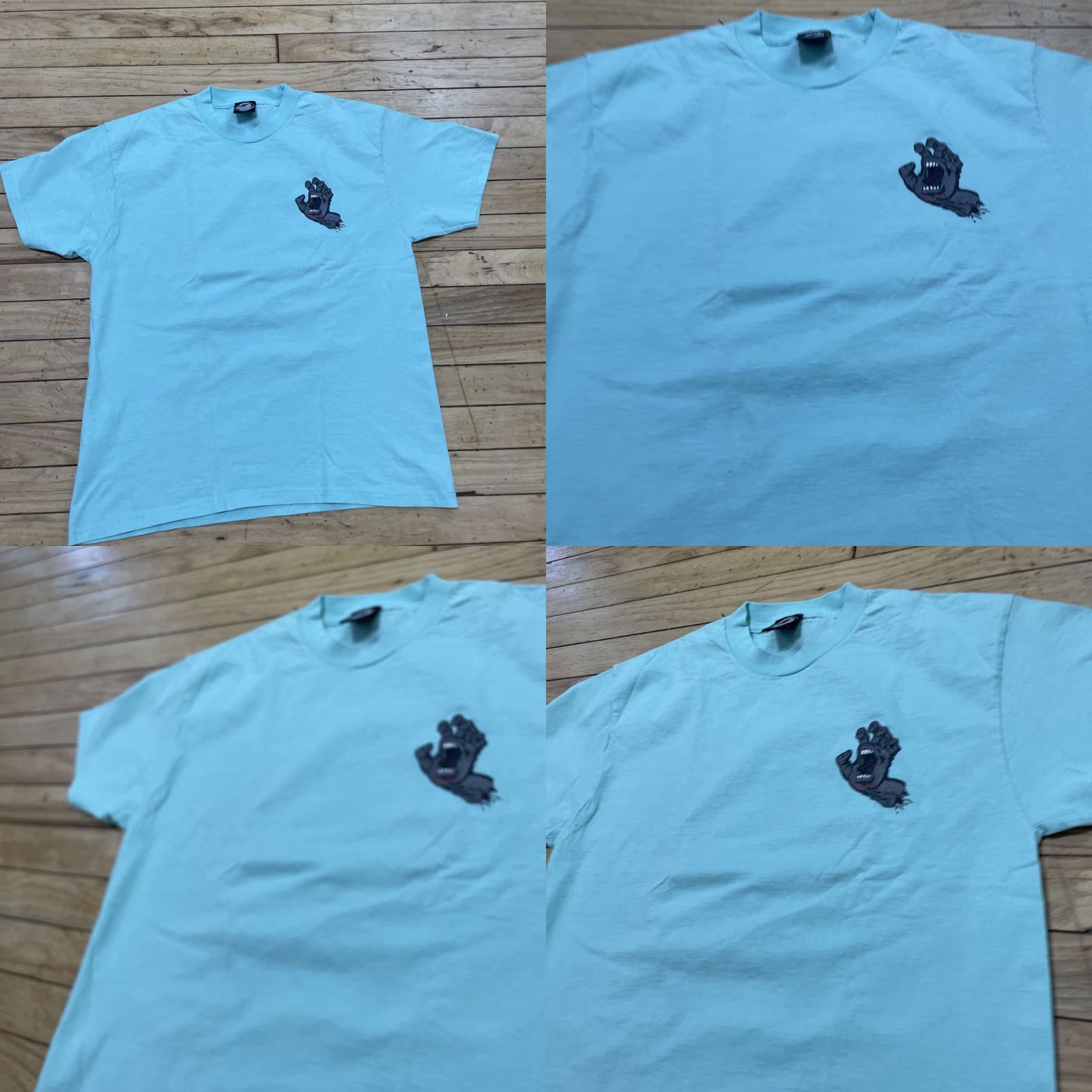 Vintage SANTA CRUZ SKATEBOARDS Shirt Men M Mint Teal HAND EYE Graphic Tee Size US M / EU 48-50 / 2 - 9 Thumbnail