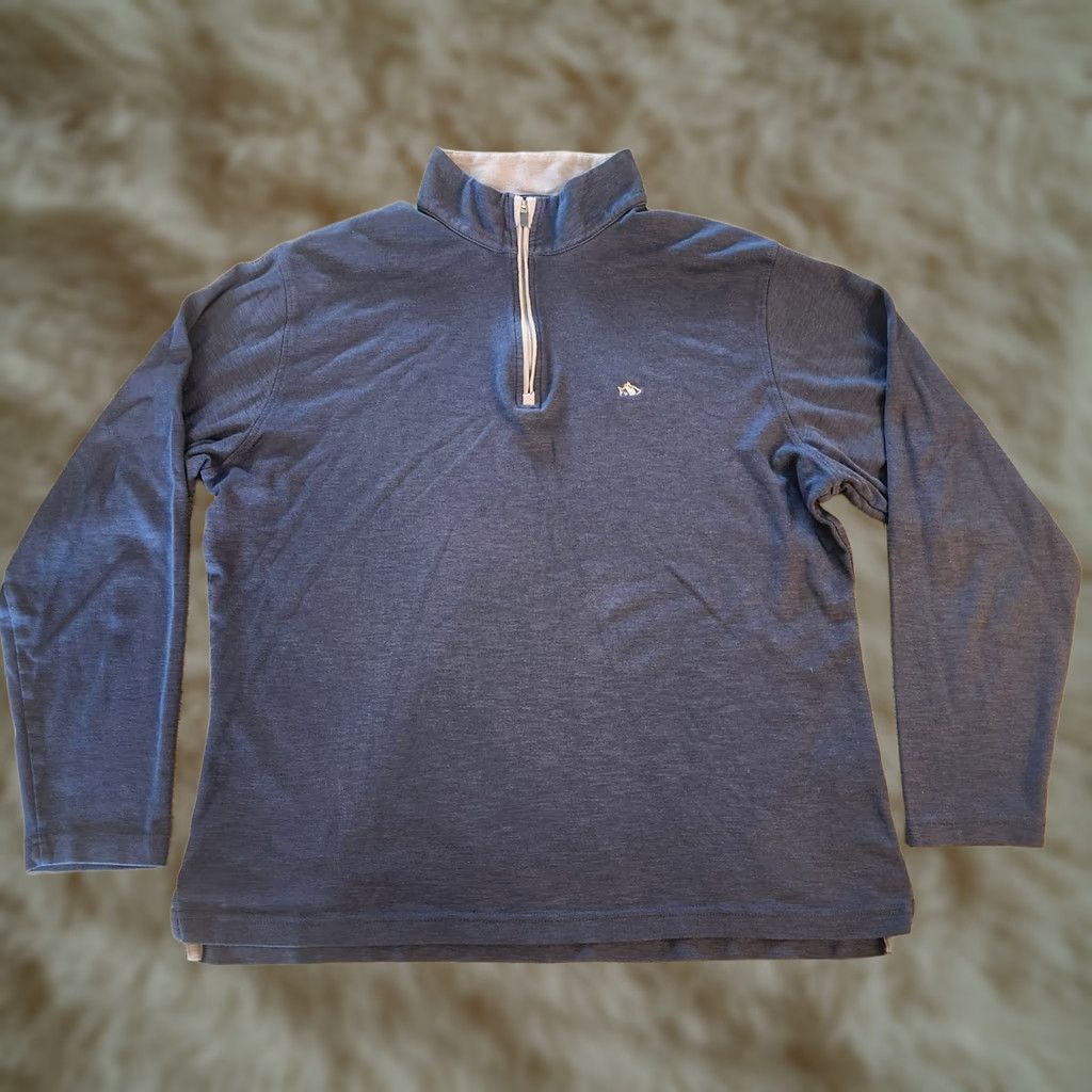 CO Fish Hippie 1/4 Zip Pullover Mens XL Navy Blue Embroidered Logo Pullover Shirt Size US XL / EU 56 / 4 - 1 Thumbnail