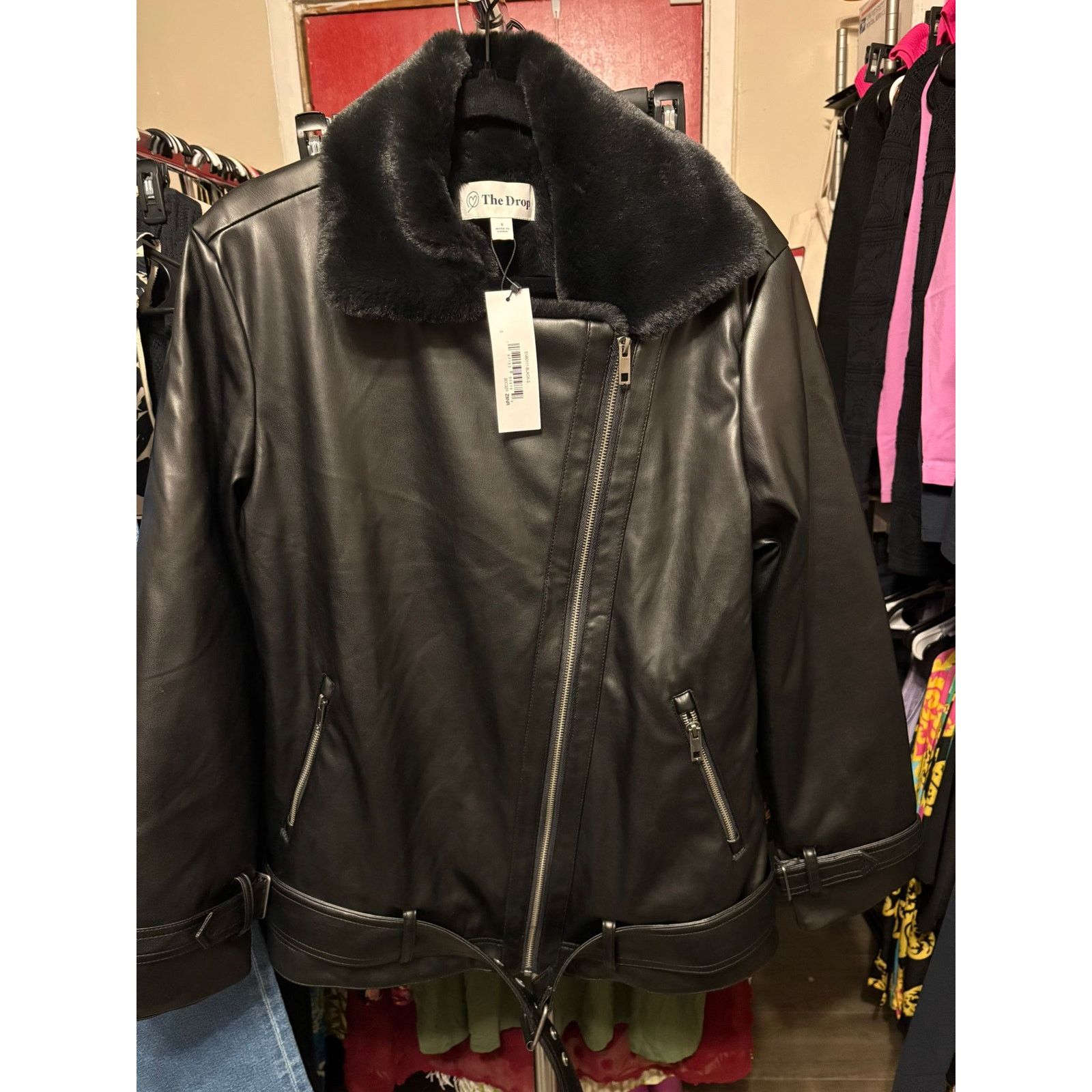 Other The Drop Cavalla Vegan Leather Moto Jacket Black S Size S / US 4 / IT 40 - 6 Thumbnail