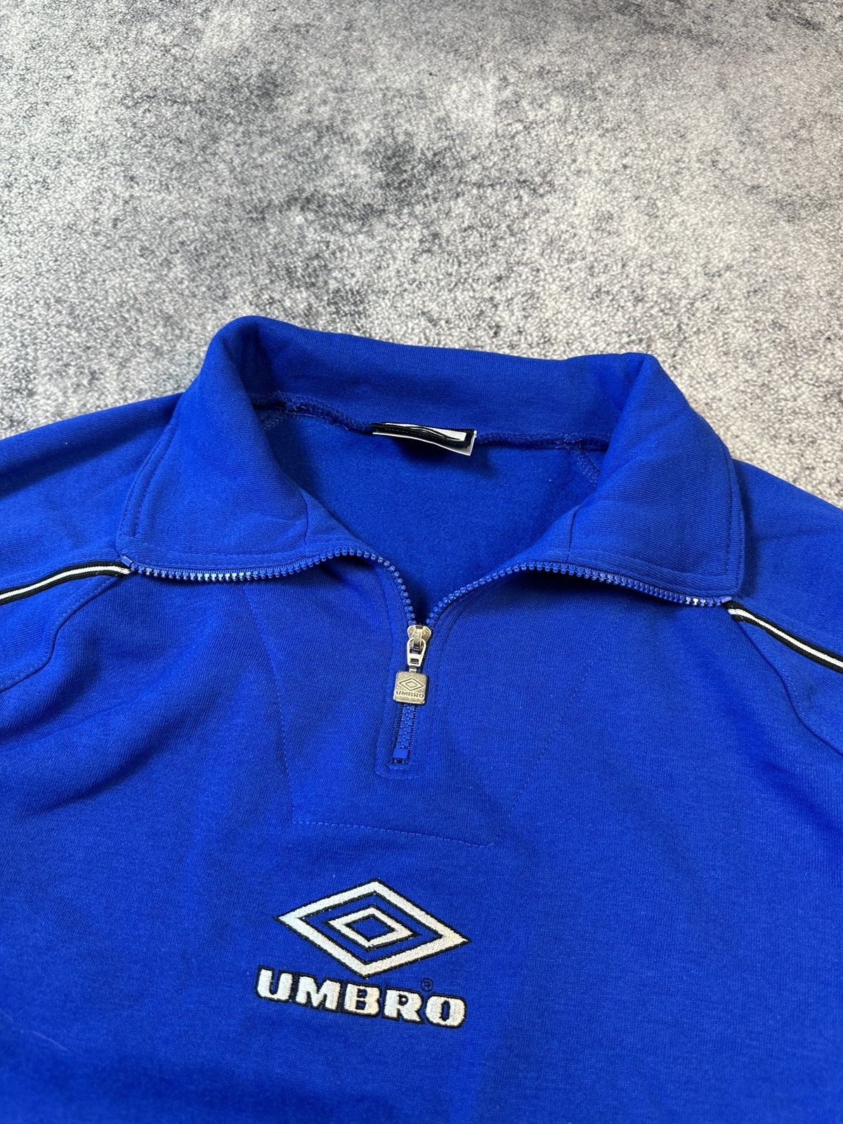Umbro × Vintage Vintage Umbro Big Logo 1/4 Zip Sweater Rare Sweatshirt M Size US M / EU 48-50 / 2 - 2 Thumbnail