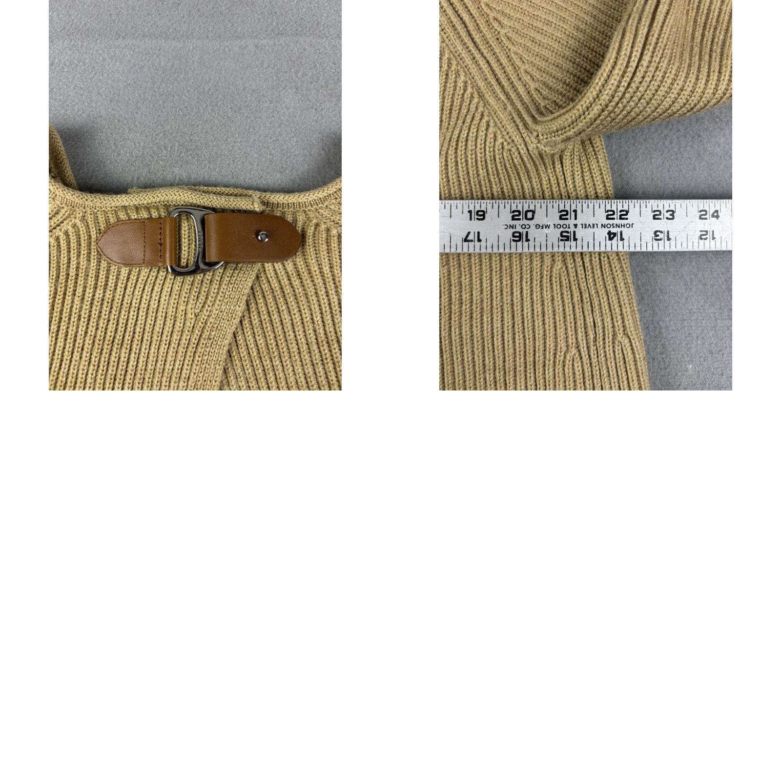 Polo Ralph Lauren Polo Ralph Lauren Sweater Womens Small Brown Wool Buckle Strap Neck Cardigan Size S / US 4 / IT 40 - 8 Thumbnail