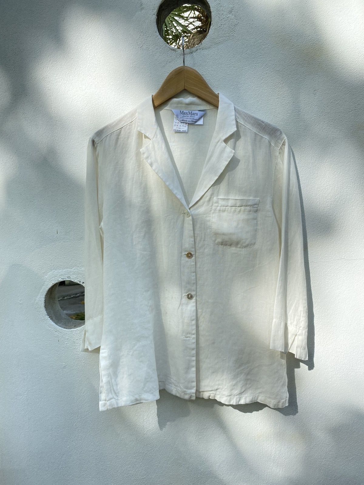 Max Mara Maxmara white pocket shirt Size ONE SIZE - 13 Thumbnail