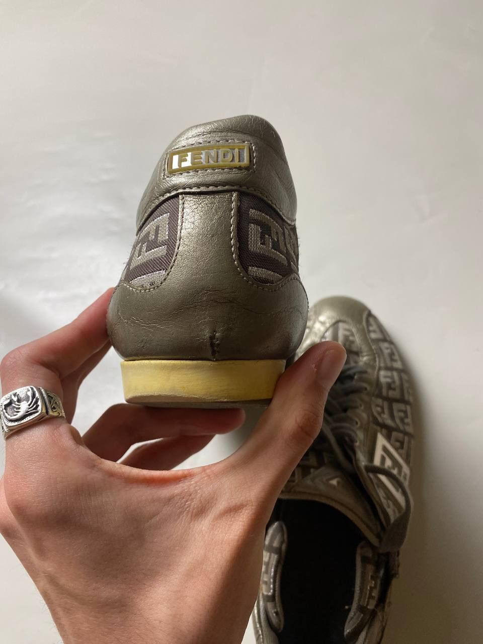 Fendi × Vintage Fendi Zucca Monogram Women Shoes Size US 7 / IT 37 - 9 Thumbnail