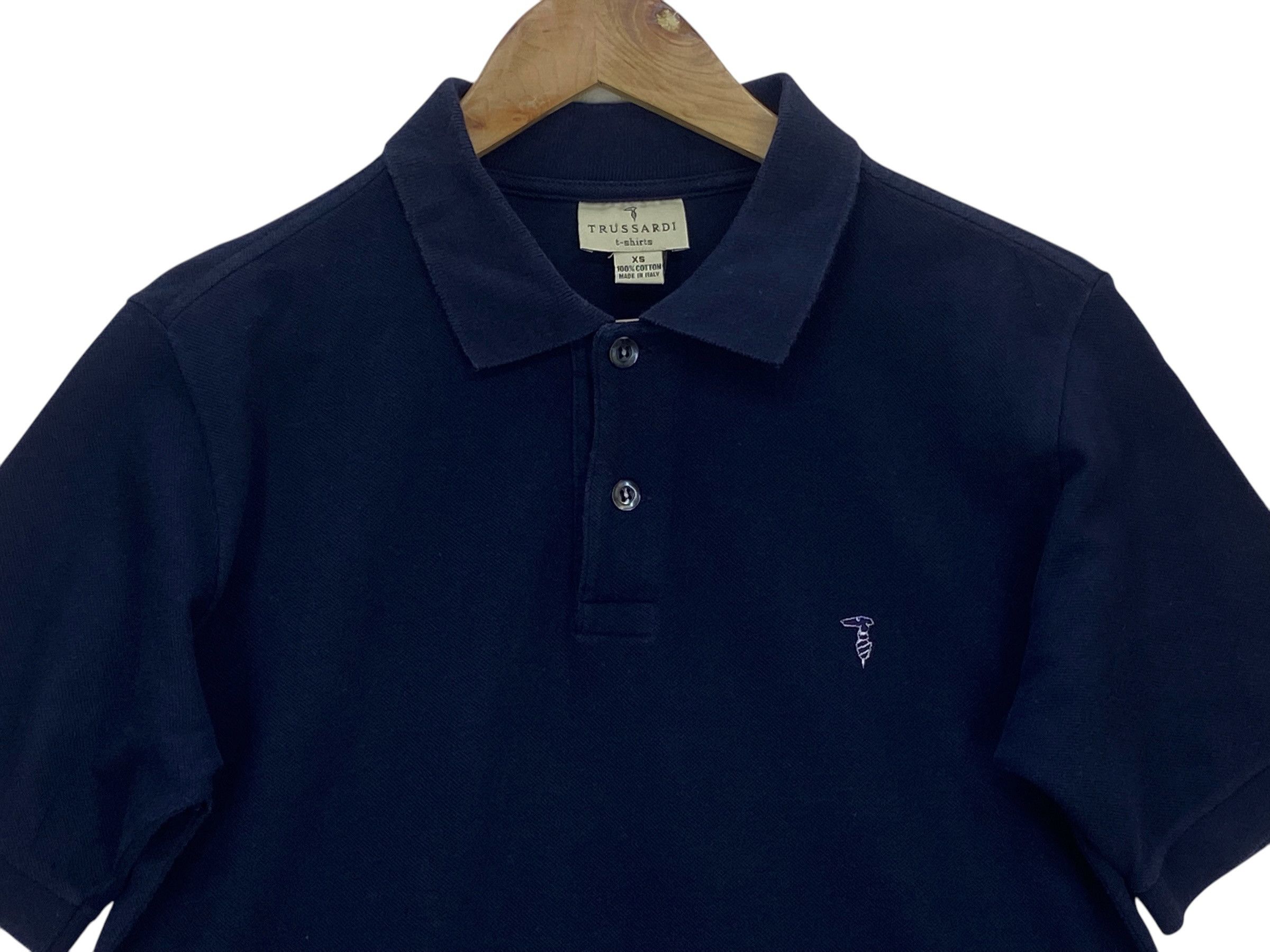 Trussardi × Vintage Trussardi Polos Shirt Made in Italy Size US XXS / EU 40 - 3 Thumbnail
