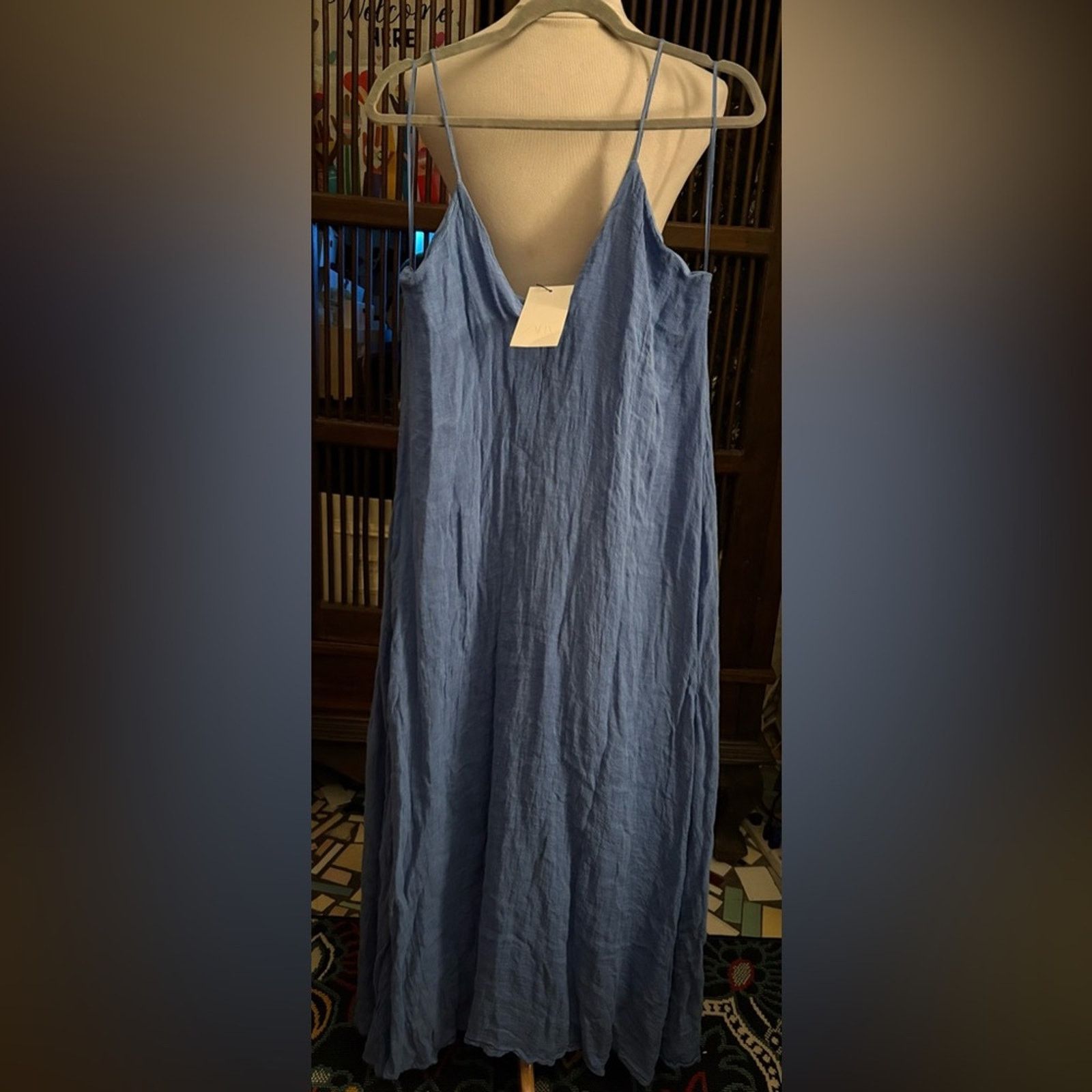 Zara Nwt- ZARA-LINEN BLEND DRESS ZW COLLECTION-XL Size XL / US 12-14 / IT 48-50 - 4 Thumbnail