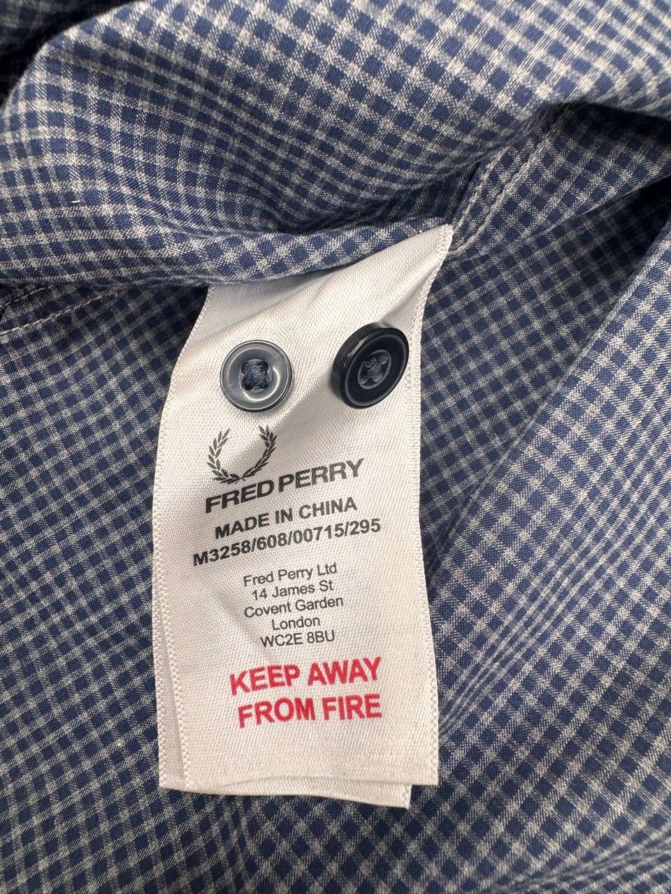 Fred Perry Fred Perry Men Shirt Check Grey/ Navy Size XL Size US XL / EU 56 / 4 - 5 Thumbnail