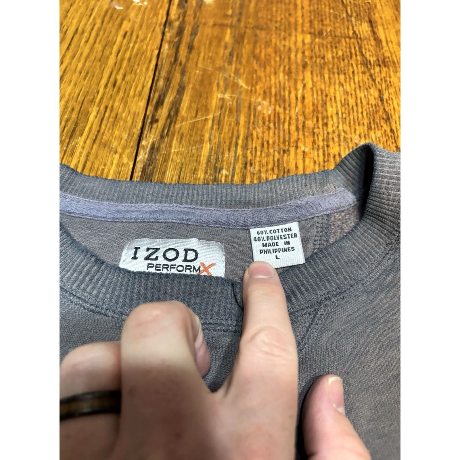 Vintage VINTAGE Sweatshirt 90s Gradient Distressed Sun Faded Large Gray Mens Size US L / EU 52-54 / 3 - 2 Thumbnail