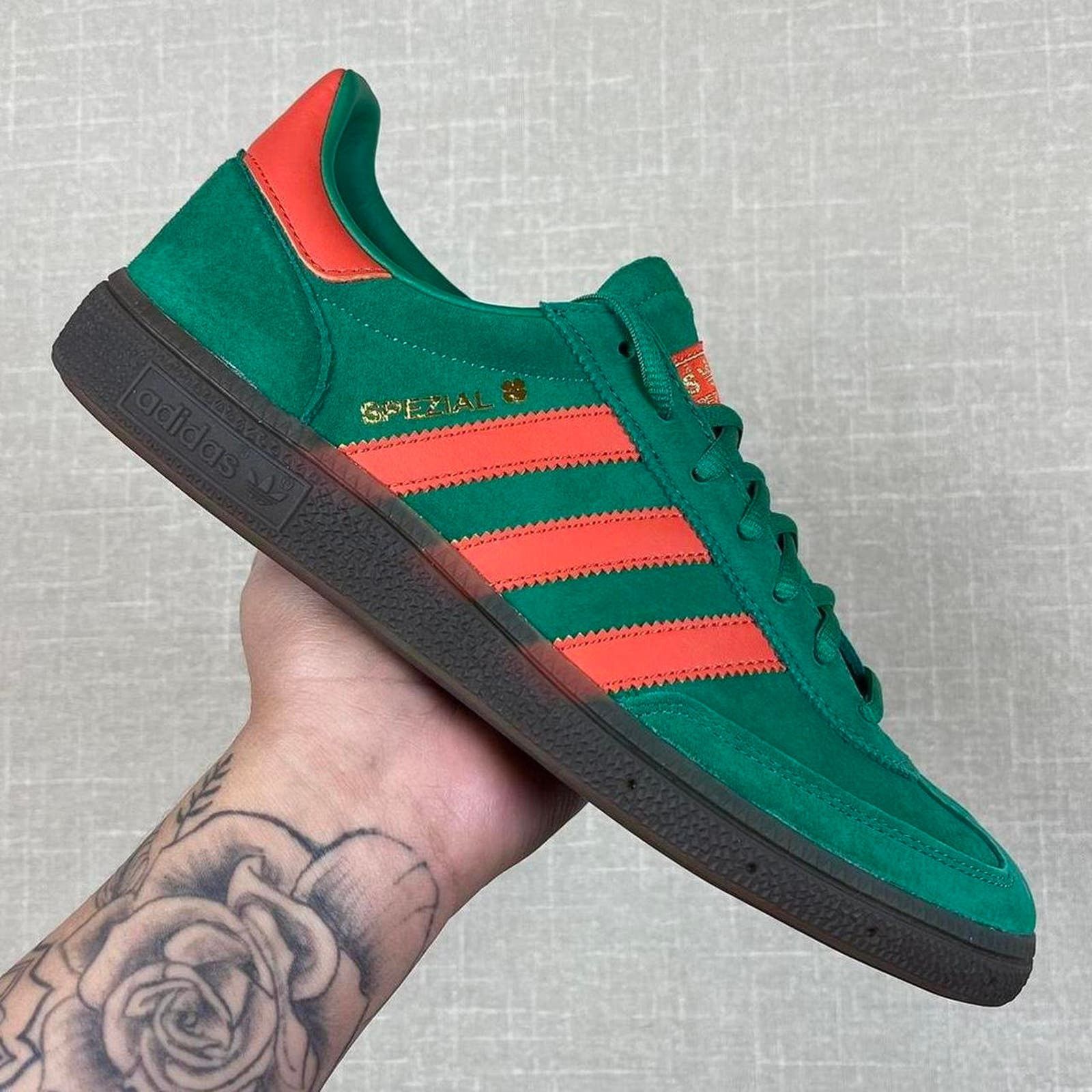 image of 2019 Adidas Handball Spezial Bold Green Shoes, Men's (Size 8.5)