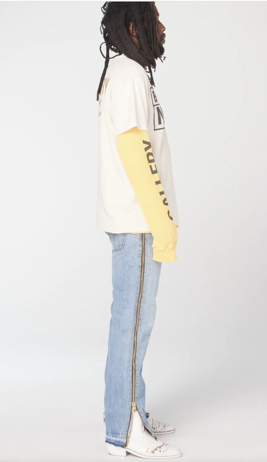 Gallery Dept. o1mle0725 Breaking News T-Shirt in Antique White Size US M / EU 48-50 / 2 - 8 Thumbnail