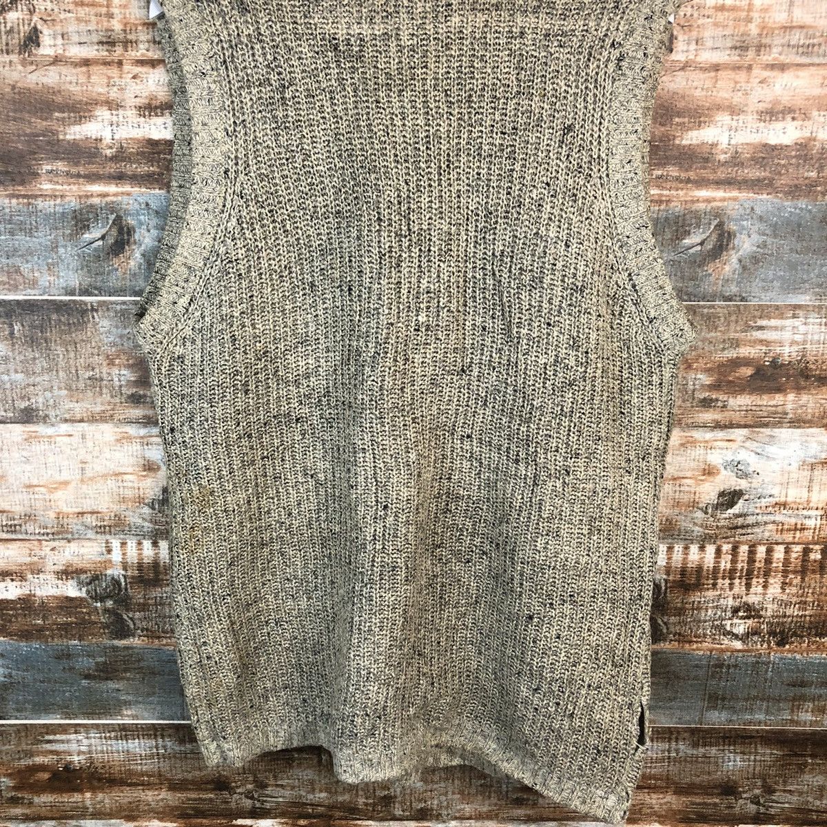 Vintage Raffine Brown Cardigan ripped Vest #A2242 Size US M / EU 48-50 / 2 - 16 Thumbnail