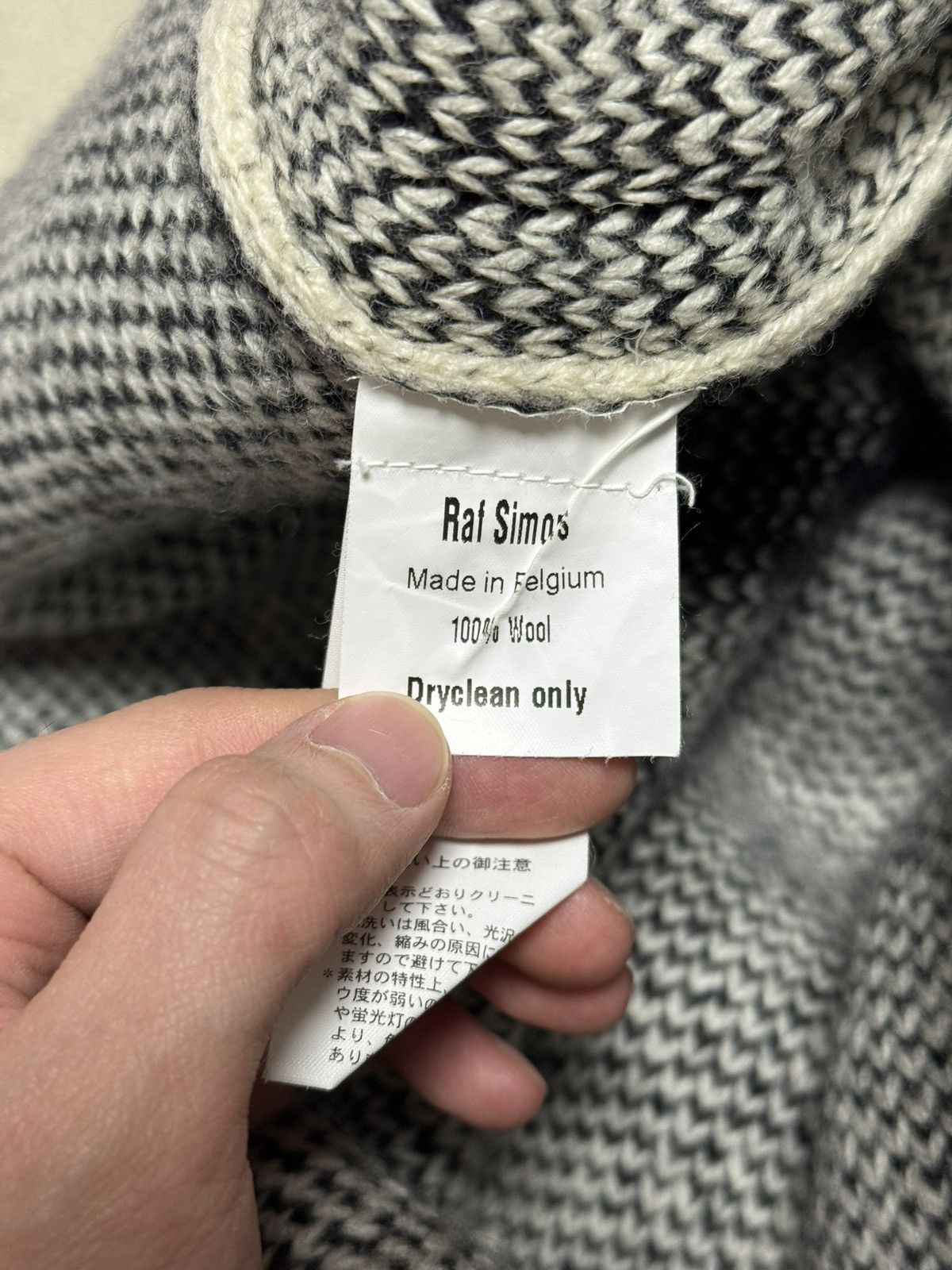 Raf Simons A/W 2003 "Closer" Bauhaus Intarsia Knit Turtleneck Size US M / EU 48-50 / 2 - 6 Thumbnail