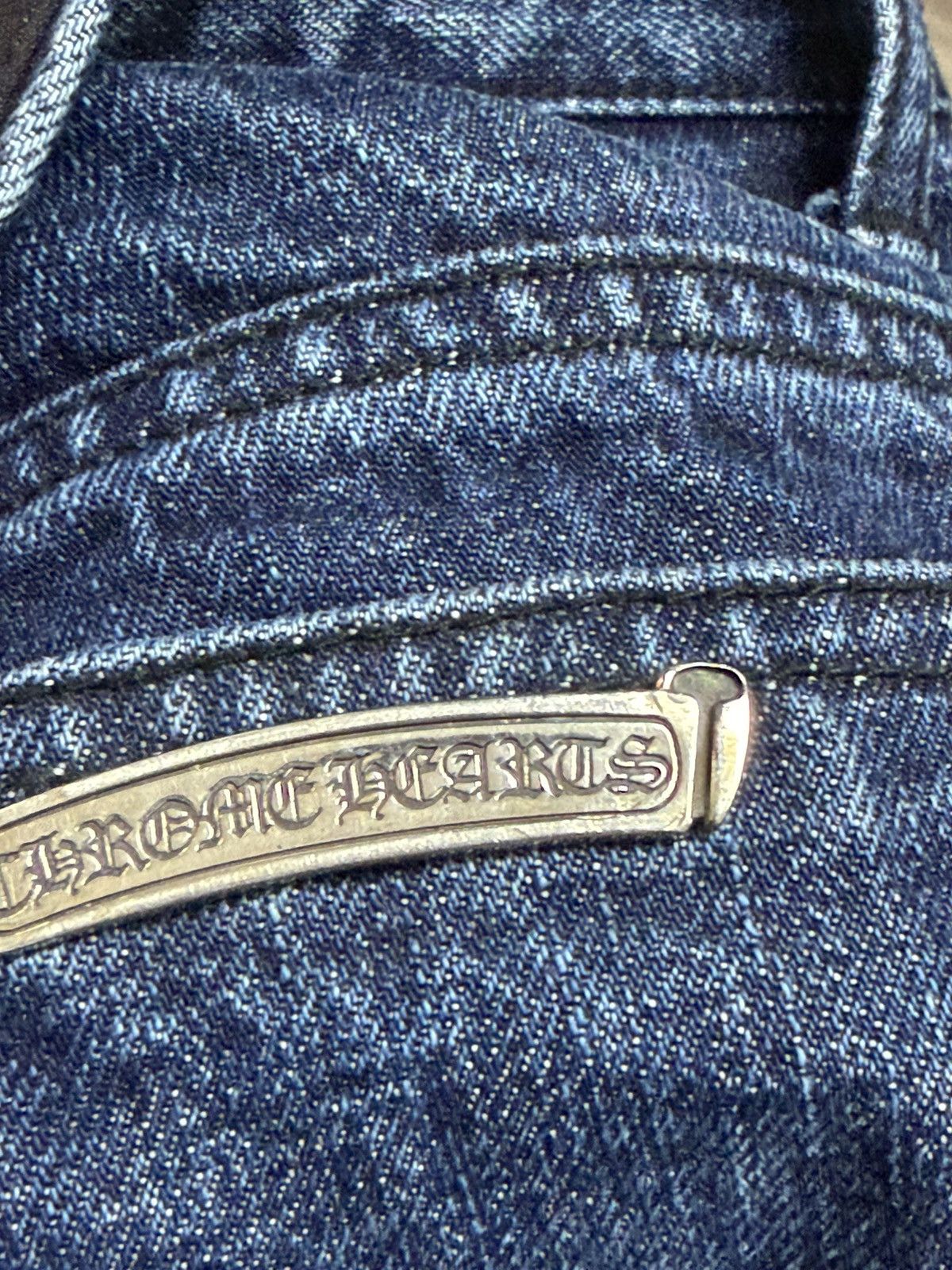 Chrome Hearts Chrome Hearts Navy Brown Black White Fleur Jeans Size US 31 - 23 Thumbnail