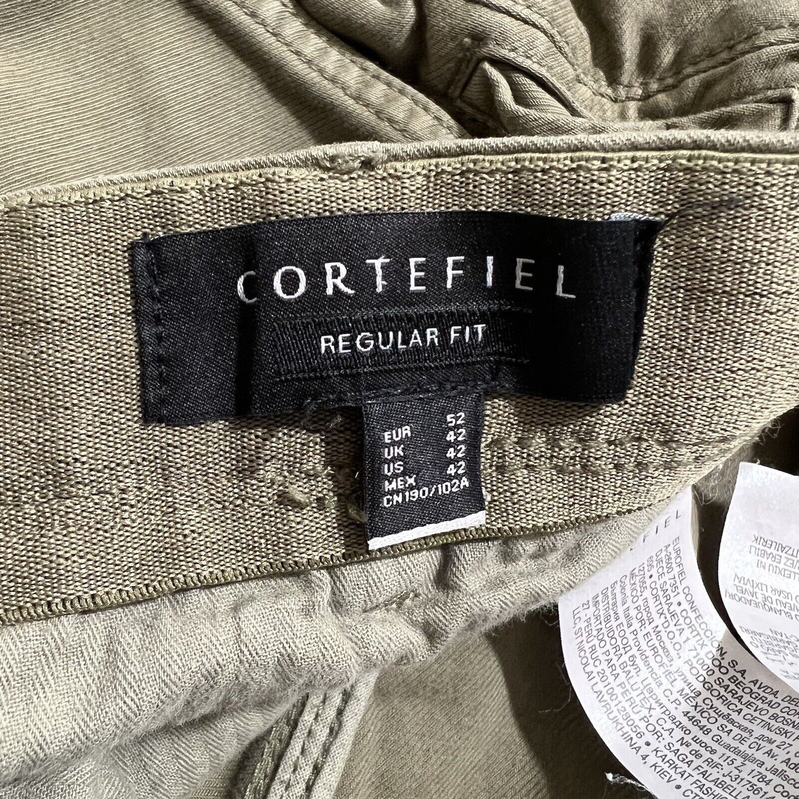 Other Cortefiel 42 Regular Fit Olive Green Straight Chino Pants Size US 42 / EU 58 - 4 Thumbnail