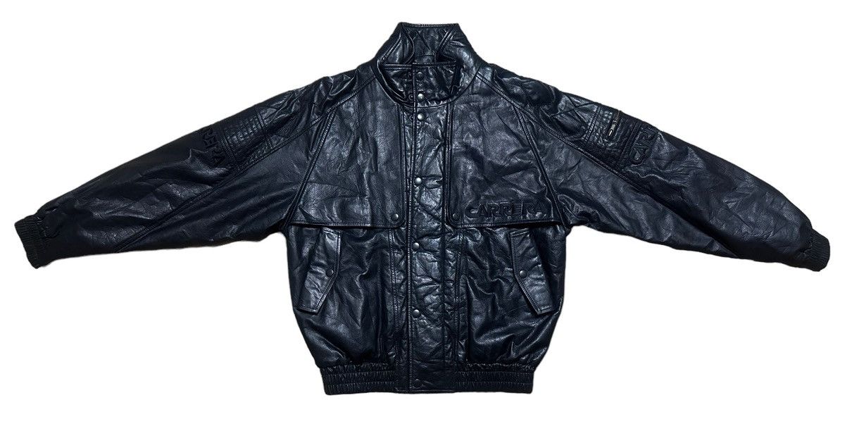 Kadoya RARE ‼️ Vintage Carrera Racing Leather Bomber Jacket Size US M / EU 48-50 / 2 - 3 Thumbnail