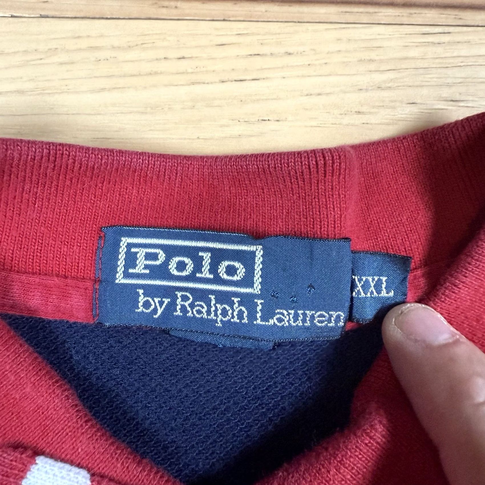 Polo Ralph Lauren VINTAGE Polo Ralph Lauren Rugby Shirt Mens 2XL Blue Stripe Short Sleeve Polo USA Cotton Size US XXL / EU 58 / 5 - 3 Thumbnail