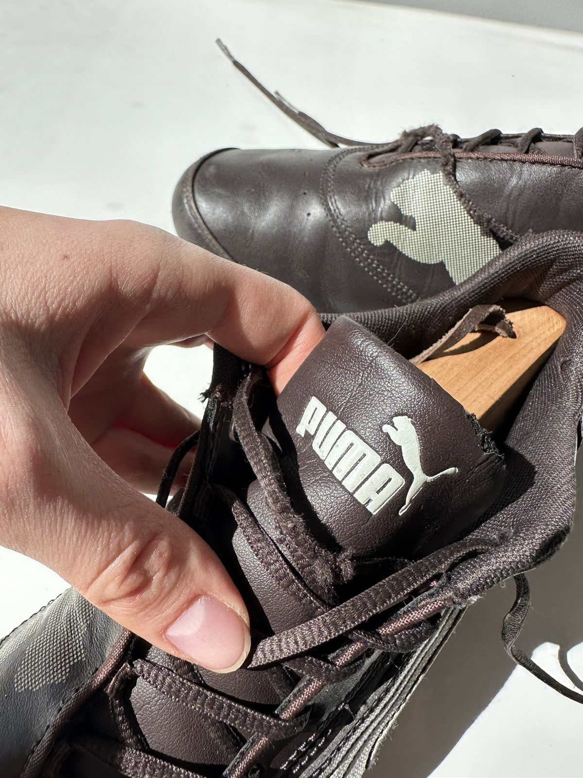 Japanese Brand × Puma × Vintage Vintage Puma brown/ white mens Sneakers Y2K size 10.5 Size US 10.5 / EU 43-44 - 20 Thumbnail