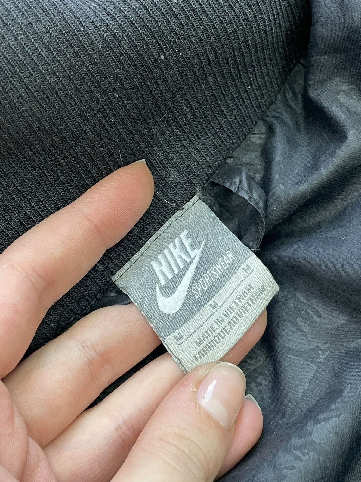 If Six Was Nine Nike Y2K Black Puffer Jacket Fur Hood if six was nine style Size US M / EU 48-50 / 2 - 15 Thumbnail