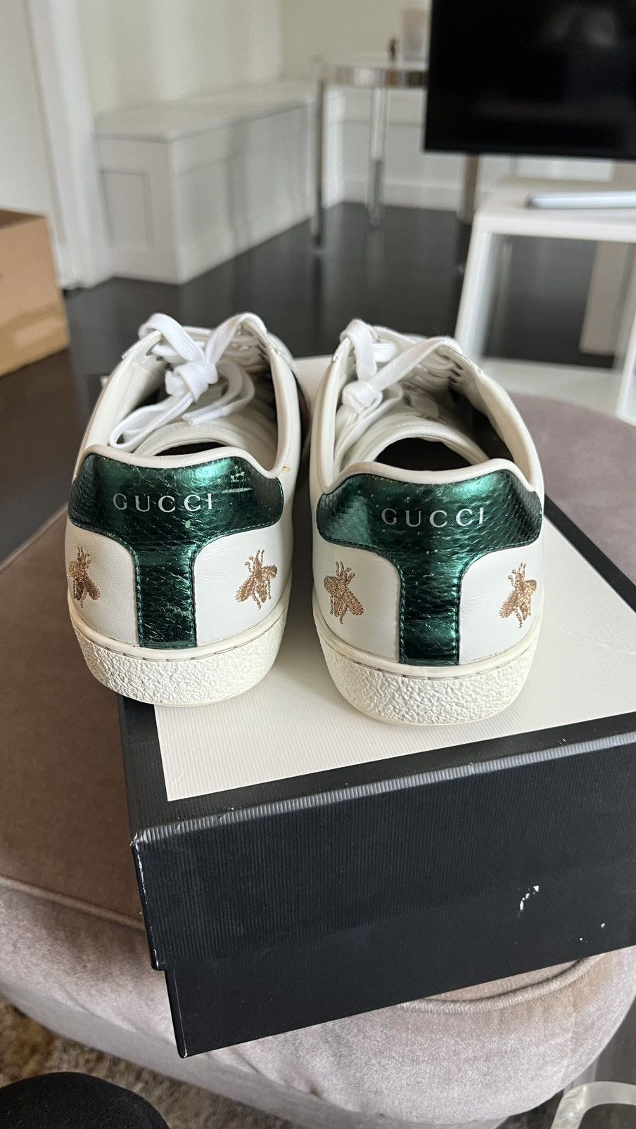 Gucci Bee ace sneaker Size US 7 / EU 40 - 4 Thumbnail