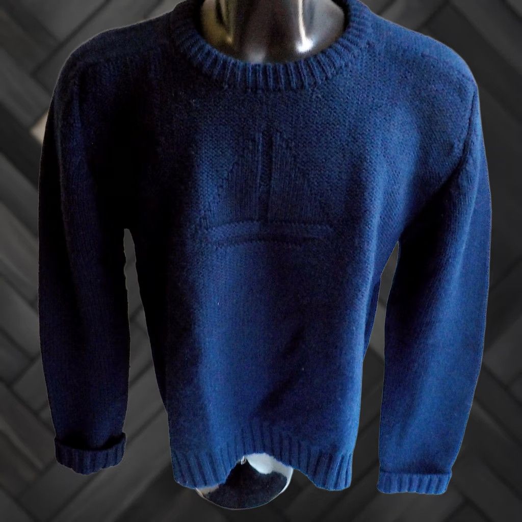 Vintage VINTAGE Abbey Sportwear Bermuda Crewneck Sweater Navy 100% Pure Wool Large Mens Sailboat Knit Pullover Shirt Size US L / EU 52-54 / 3 - 1 Thumbnail
