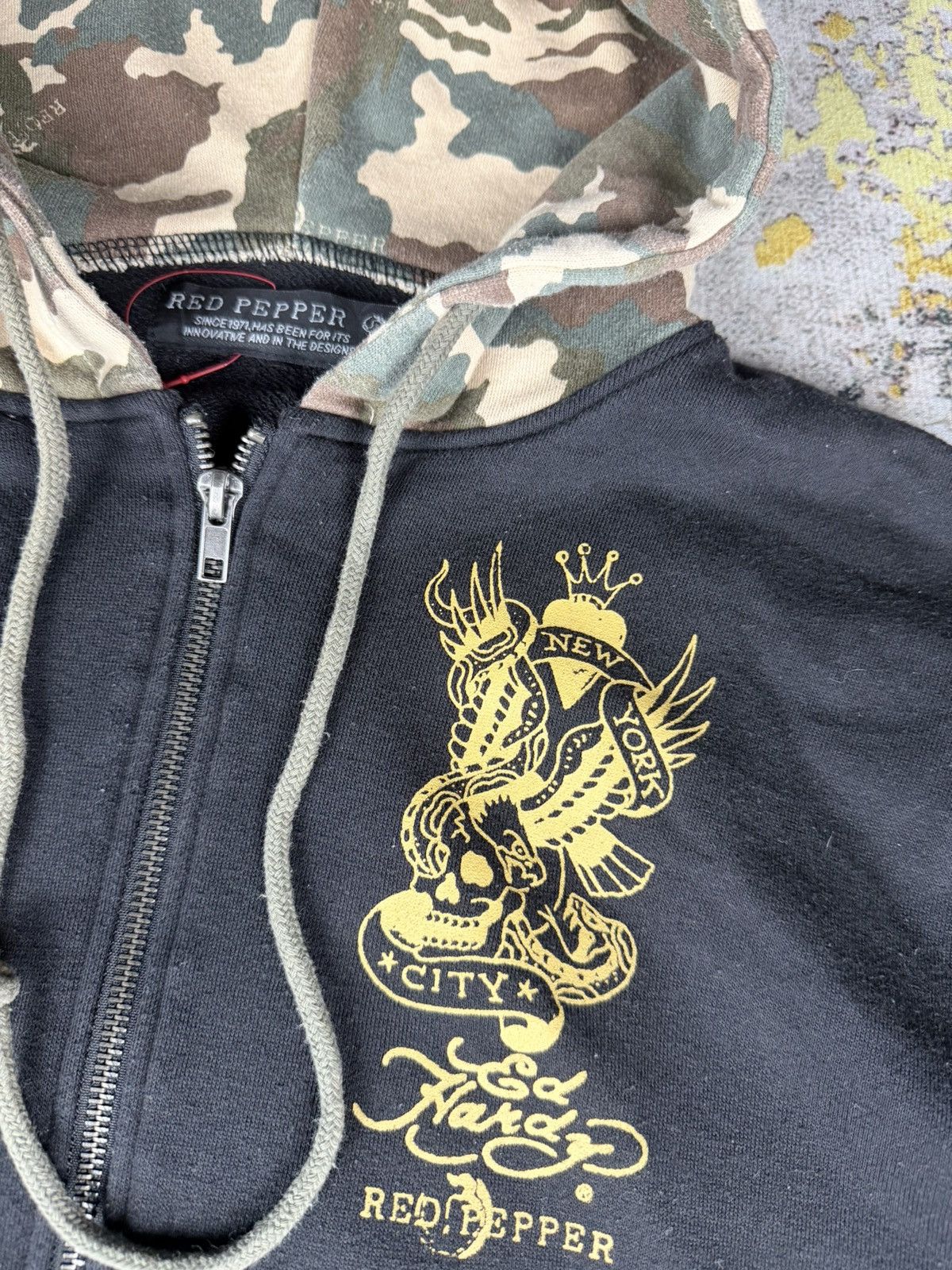 Ed Hardy Rare Red Pepper X Ed Hardy Tatoo Hoodie Size US M / EU 48-50 / 2 - 5 Thumbnail