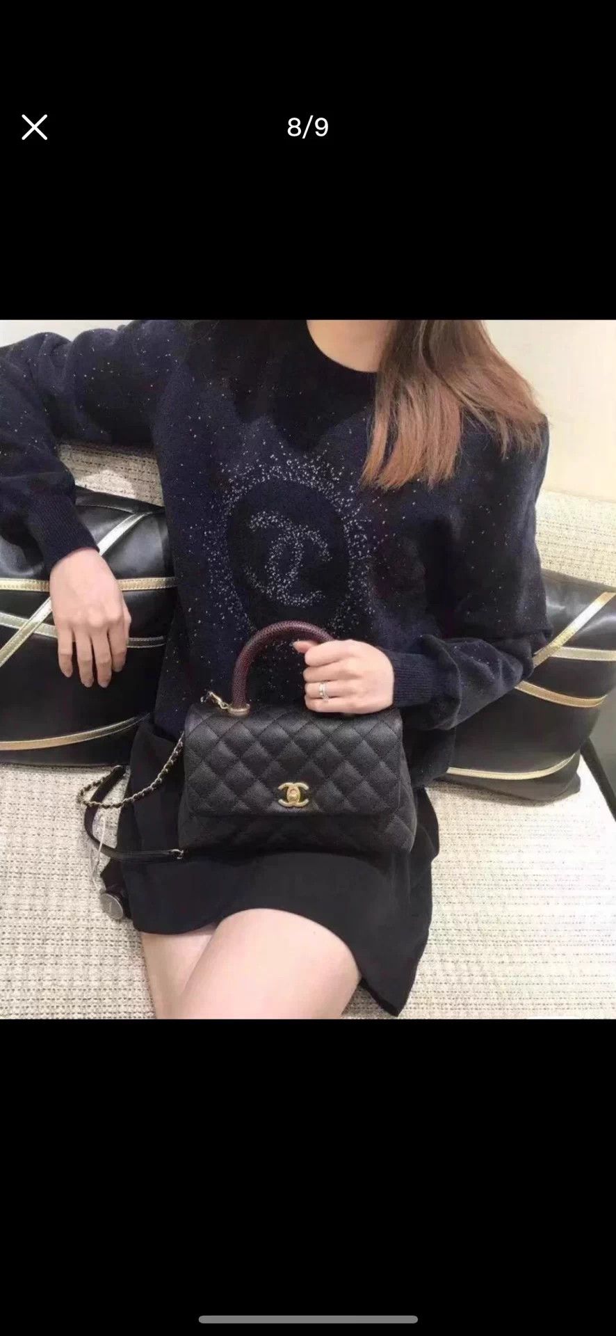 Chanel CHANEL Deep Blue Double C Star Knit Sweater 36 Size XS / US 0-2 / IT 36-38 - 6 Thumbnail