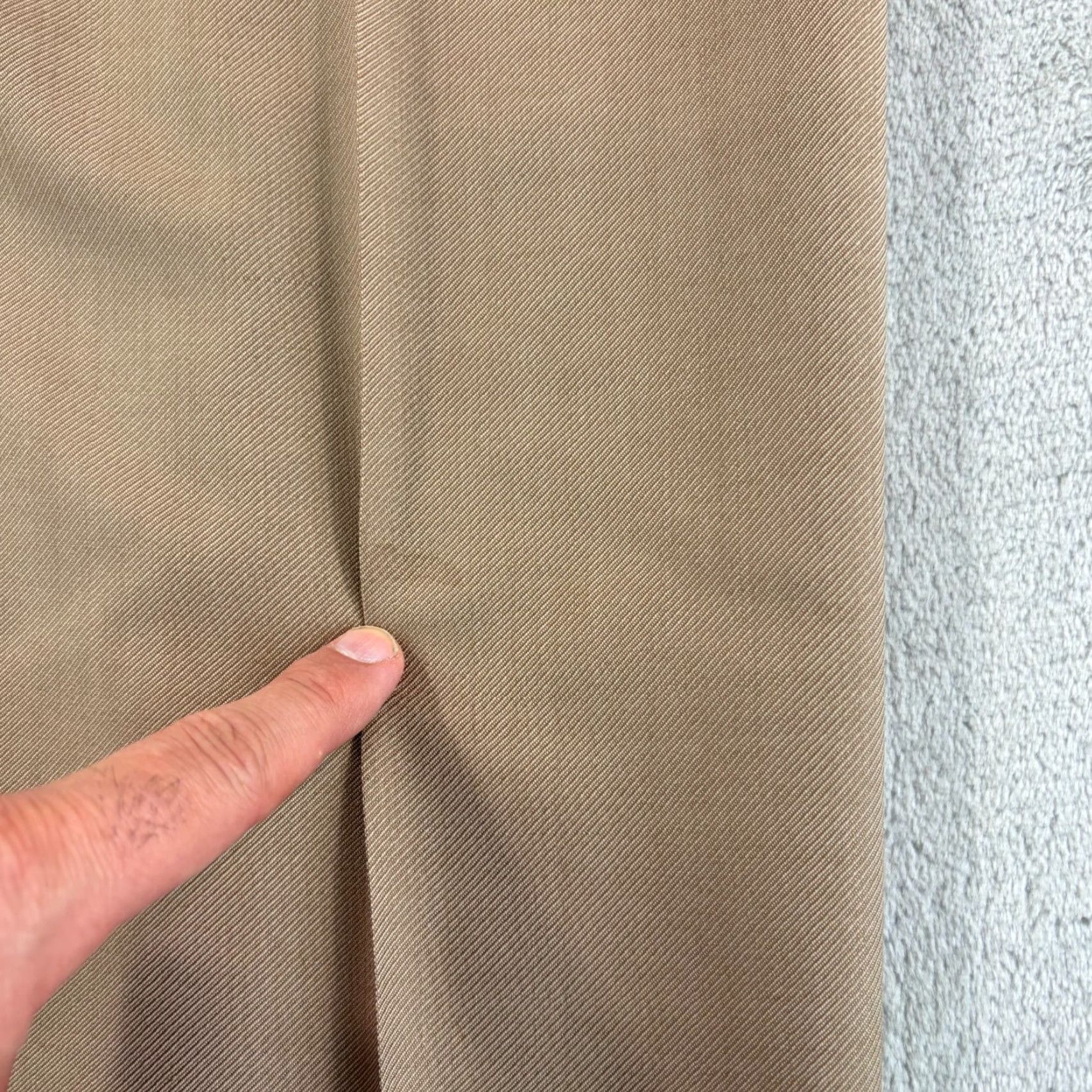 Canali Canali Flat Front Dress Pants Brown 100% Wool Men 36x30 Straight Regular Stretch Zip Pockets Dry Clean Only Italy 80s 90s Wedding City Preppy USA Size US 36 / EU 52 - 3 Thumbnail