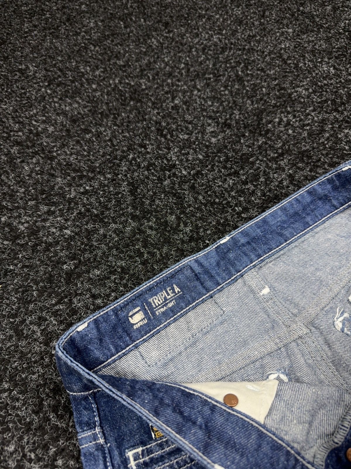 G-Star Vintage 00s Y2K G-Star RAW Triple A Straight Dark Blue Jeans Size 26" / US 2 / IT 38 - 10 Thumbnail