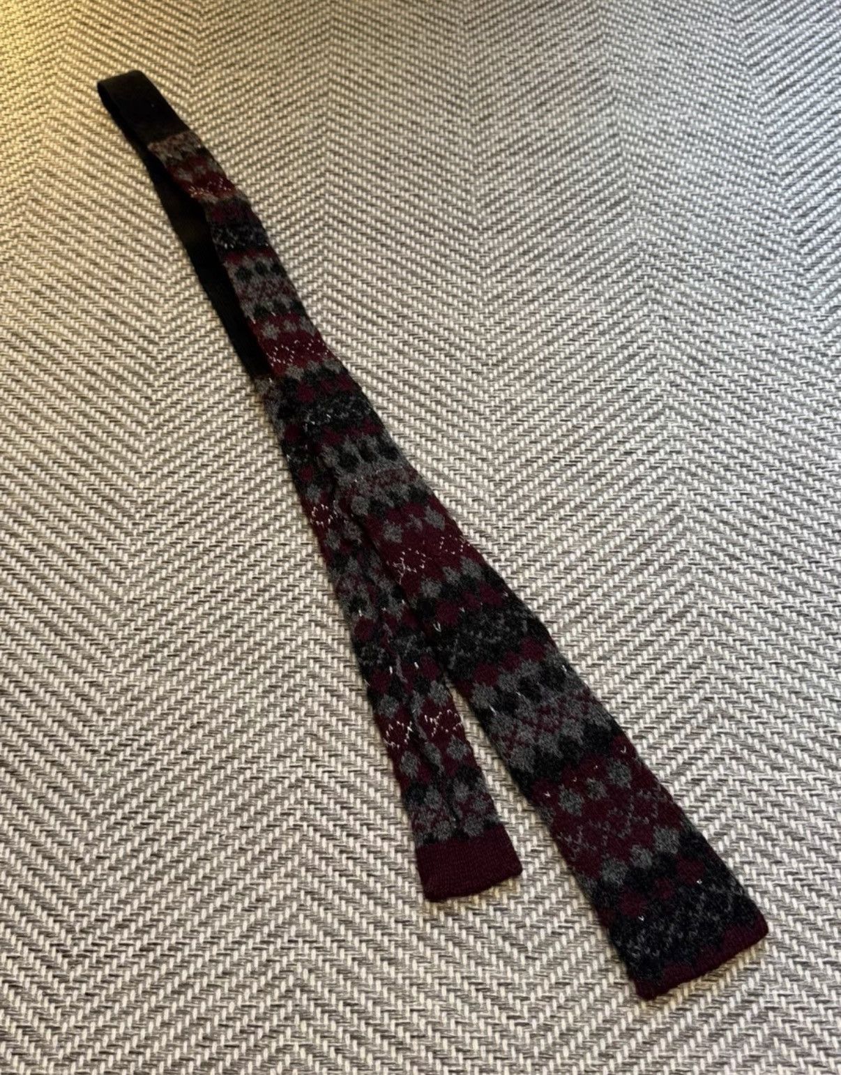 Comme des Garcons COMME des GARÇONS Marled Jacquard Knit Tie K24 Size ONE SIZE - 3 Thumbnail