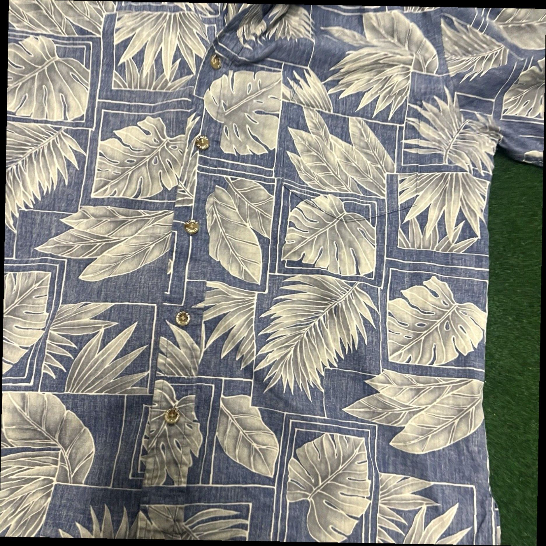 Vintage COOKE STREET Men's Size M Print Blue Hawaiian Shirt Cotton Summer Beach Palms Size US M / EU 48-50 / 2 - 2 Thumbnail
