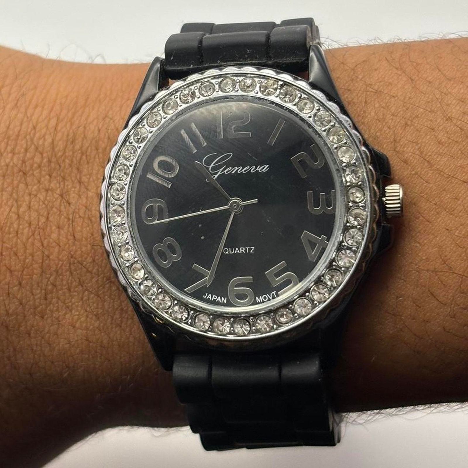 Other Silver black mens watch Size ONE SIZE - 2 Thumbnail
