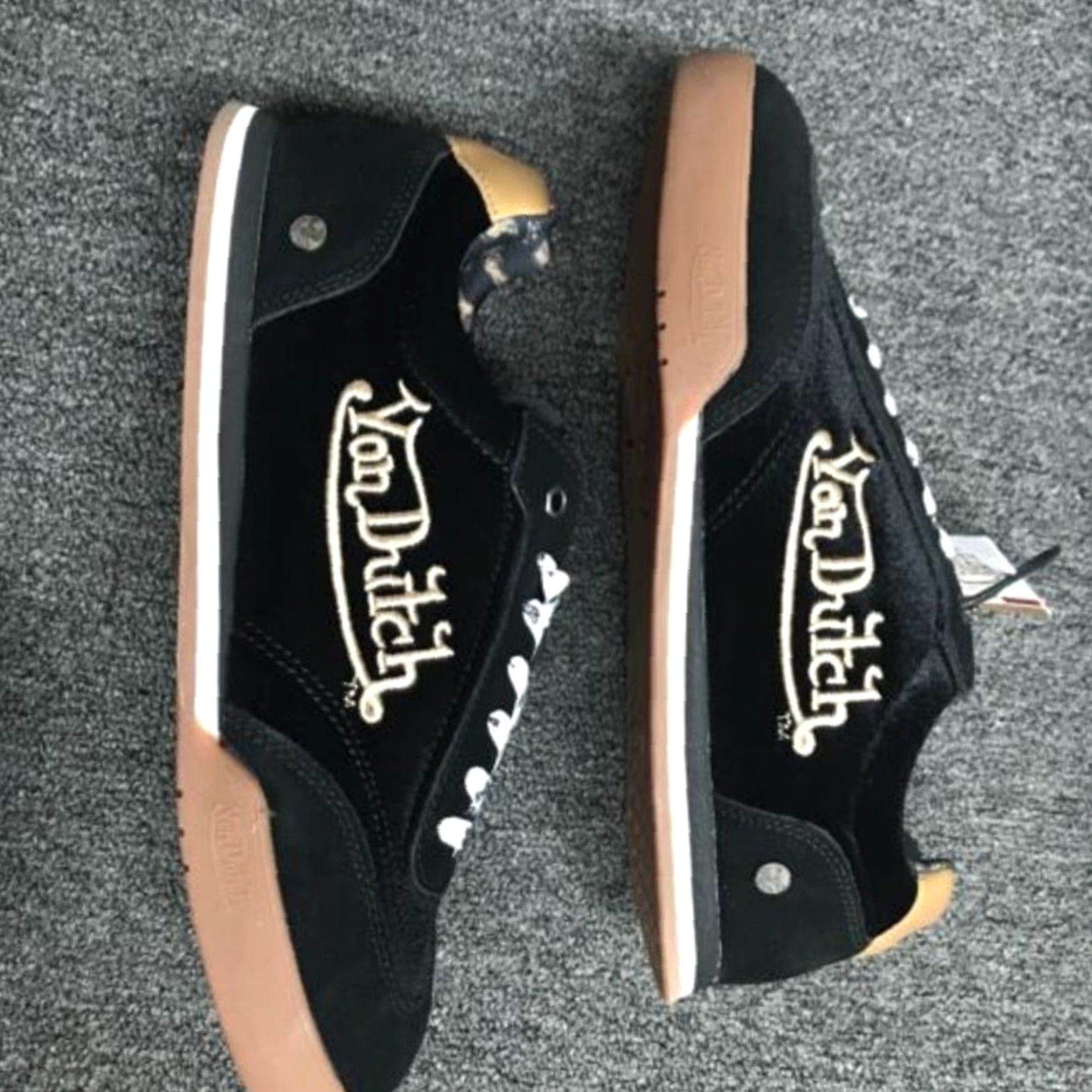 Von Dutch VON DUTCH Women Vanderdutch Velvet Black Gold Saints Sneakers Woman US 9 New Size US 9 / IT 39 - 4 Thumbnail