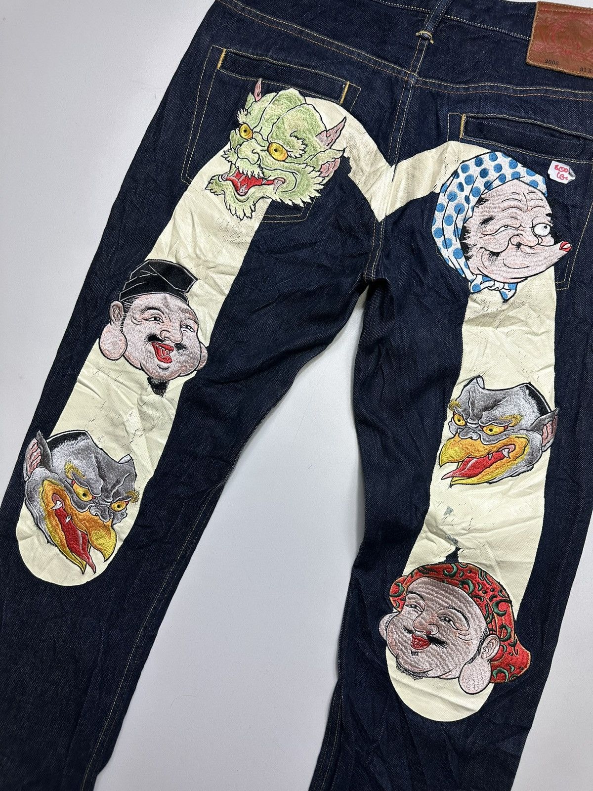 Evisu Vintage Evisu Big Daicock Face Slevedge Jeans Size US 31 - 2 Thumbnail
