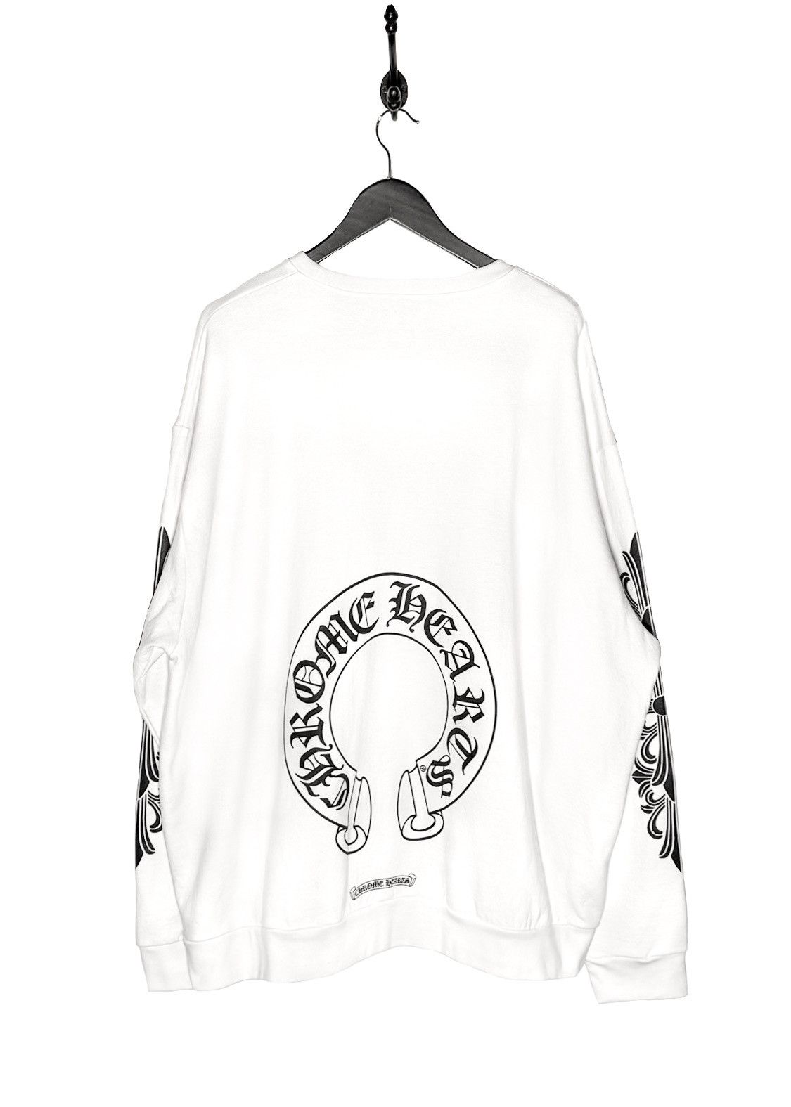 Chrome Hearts Chrome Hearts White Floral Horseshoe Logo Print Sweatshirt Size US XXL / EU 58 / 5 - 5 Thumbnail