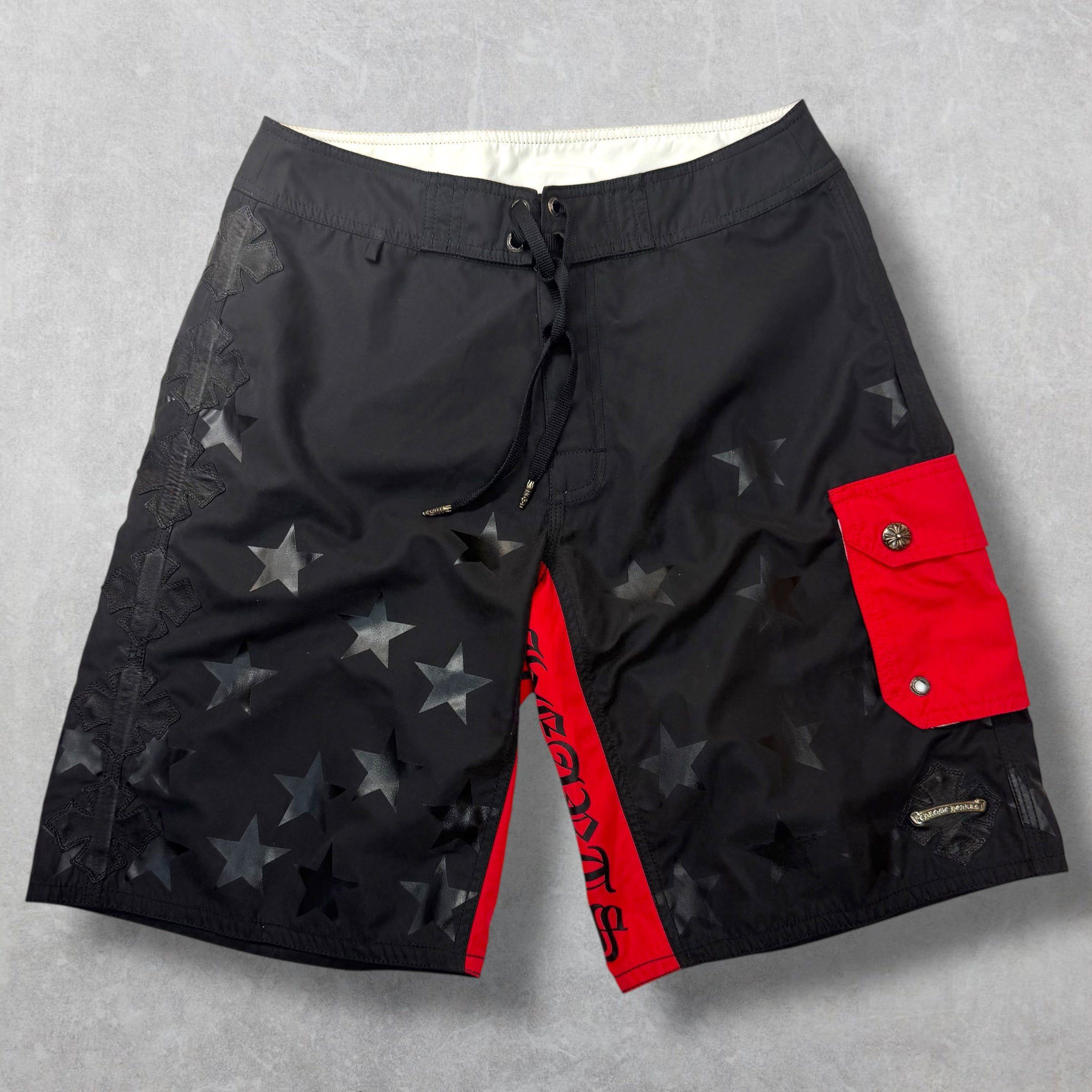 Chrome Hearts Chrome Hearts Leather Plus Patch Swim Shorts 31 Size US 31 - 1 Thumbnail