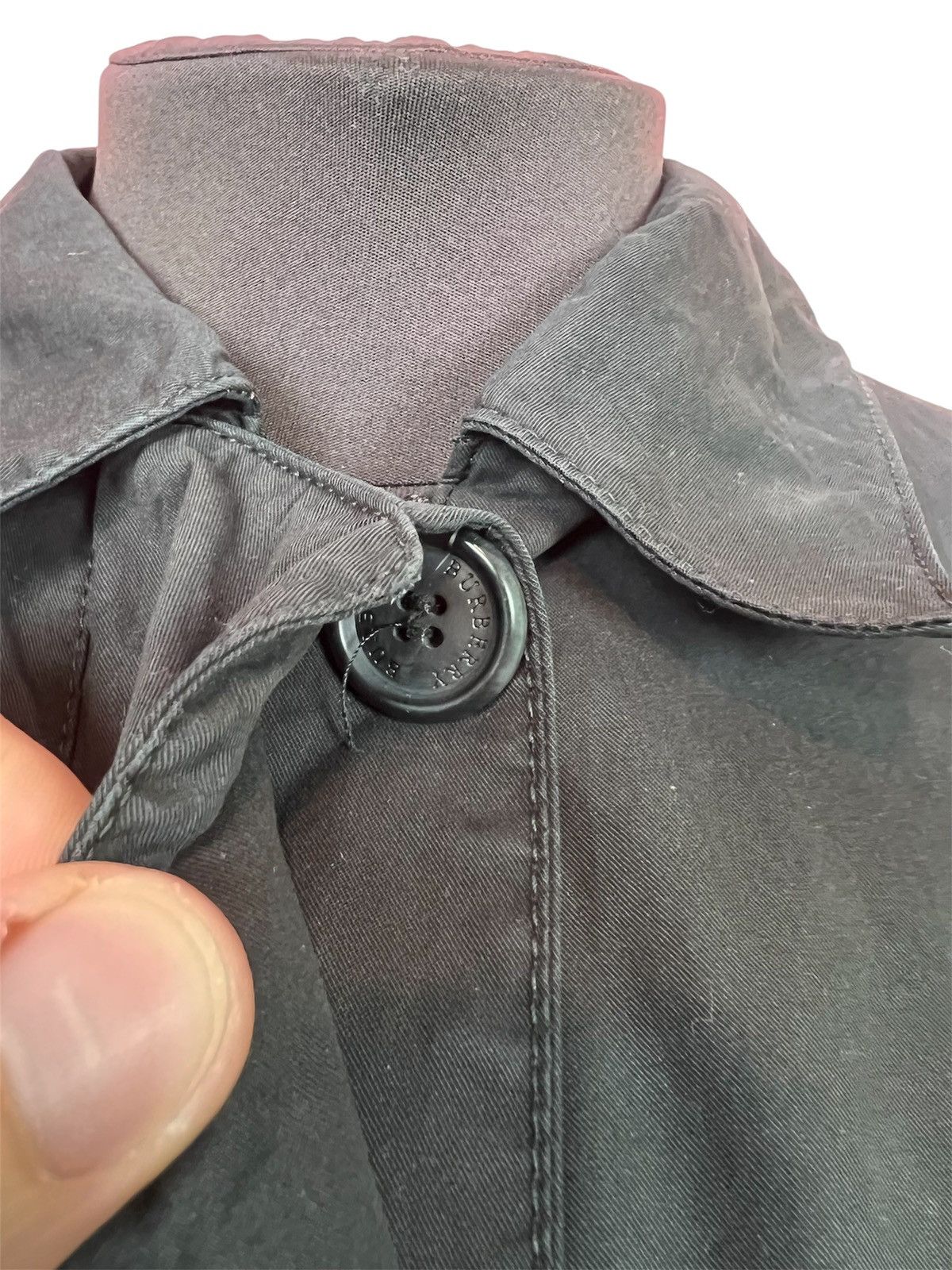 Burberry × Designer × Vintage Burberry London trench coat jacket cotton black vintage rare Size L / US 10 / IT 46 - 8 Thumbnail