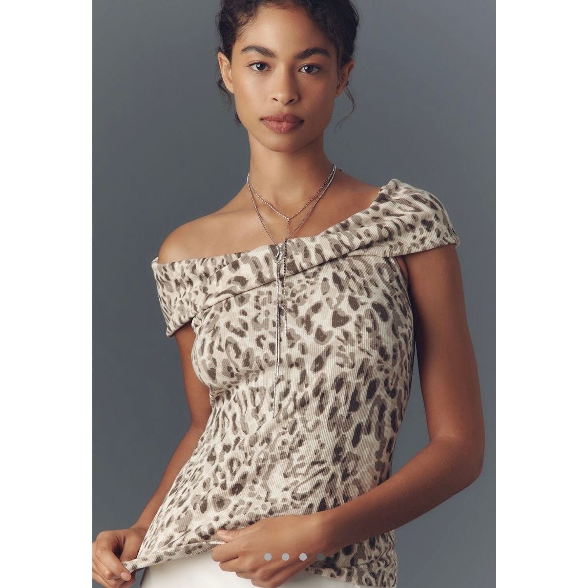 Anthropologie NWT Anthropologie Pilcro Off Shoulder Twist Rib Top Size XL / US 12-14 / IT 48-50 - 1 Thumbnail