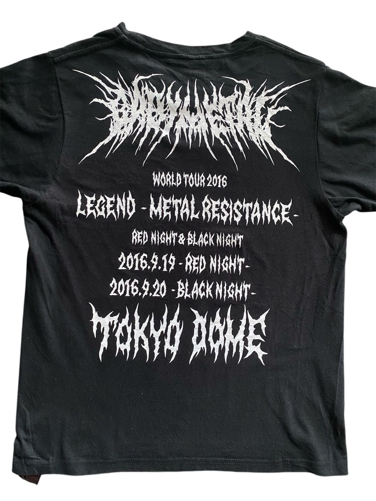 Band Tees × Japanese Brand × Vintage Baby Metal World Tour 2016 Japanese Band T Shirt Size US S / EU 44-46 / 1 - 3 Thumbnail