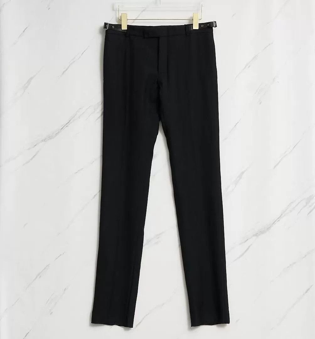 Saint Laurent Paris Saint Laurent Men's Black Wool Trousers Size US 32 / EU 48 - 1 Thumbnail