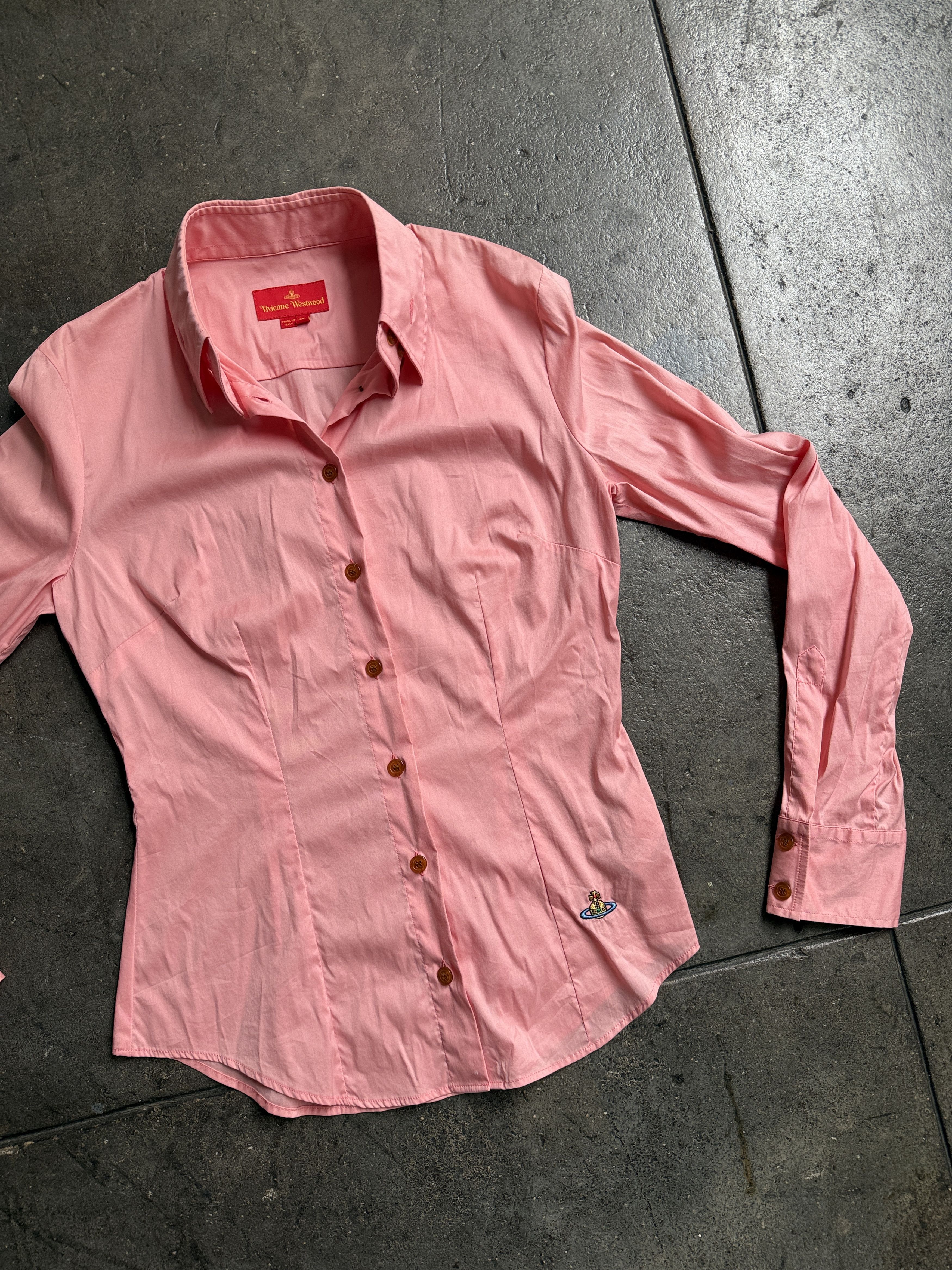 Vivienne Westwood Brand New 2016 RED LABEL pink tailored shirt w/ orb Size M / US 6-8 / IT 42-44 - 4 Thumbnail
