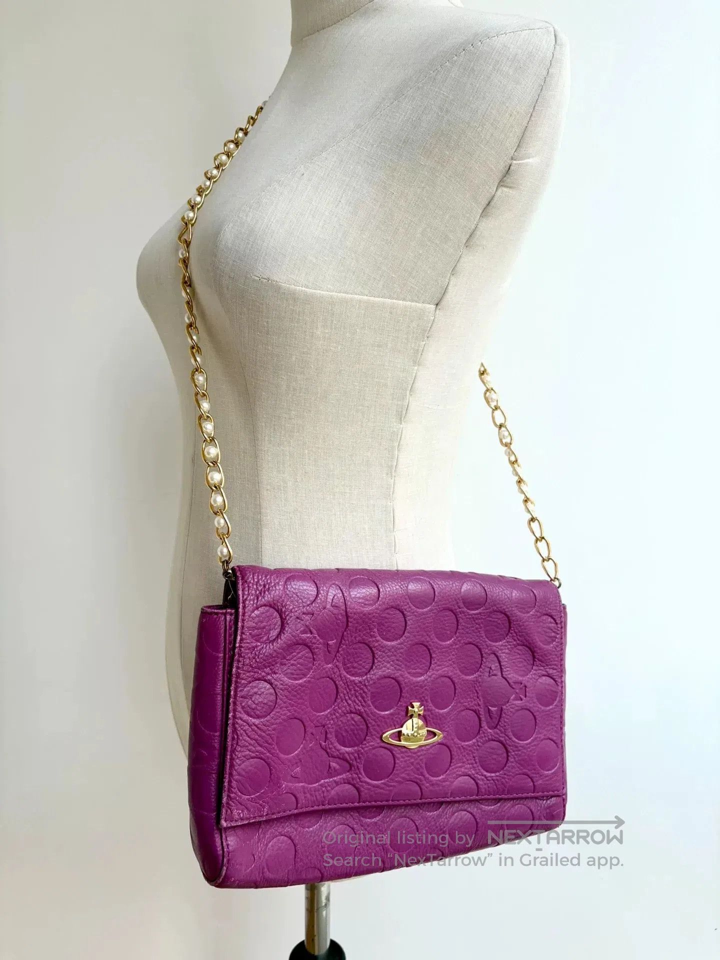Vivienne Westwood Vivienne Westwood Vintage Pink Saturn Polka Dot Crossbody. Size ONE SIZE - 1 Thumbnail