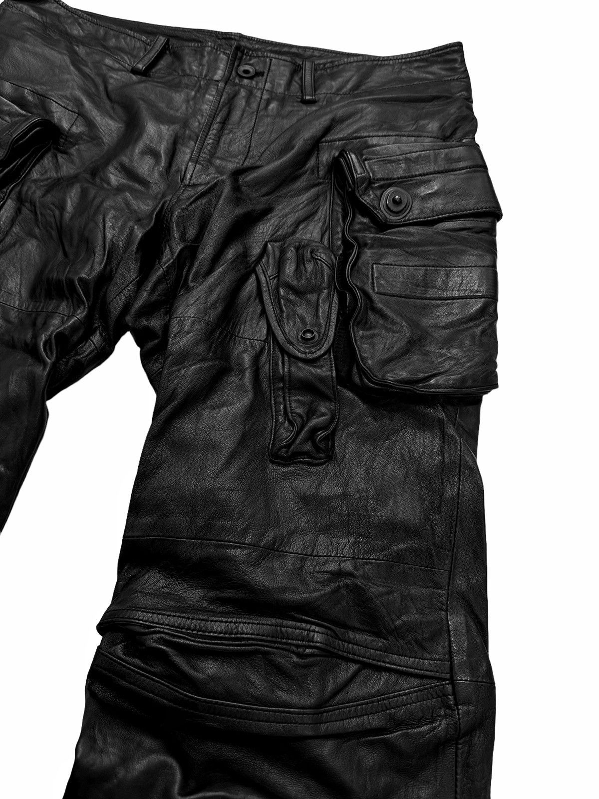 Julius GRAIL 2010 Goth-ik Lambskin Leather Gasmask Cargo Size US 34 / EU 50 - 4 Thumbnail